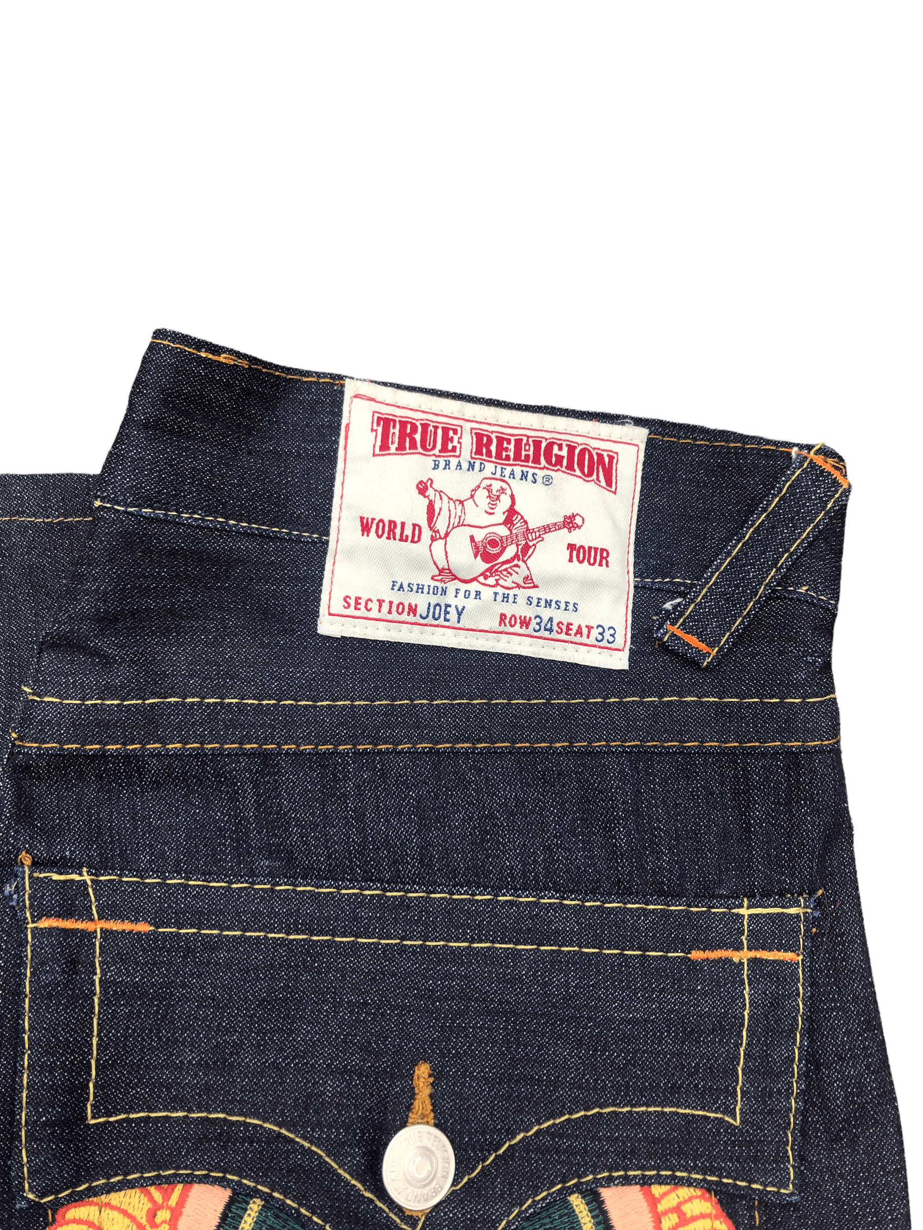 True Religion × Vintage Vintage True Religion Embroidered Jeans Size 34 JOEY Blue Size US 34 / EU 50 - 10 Thumbnail