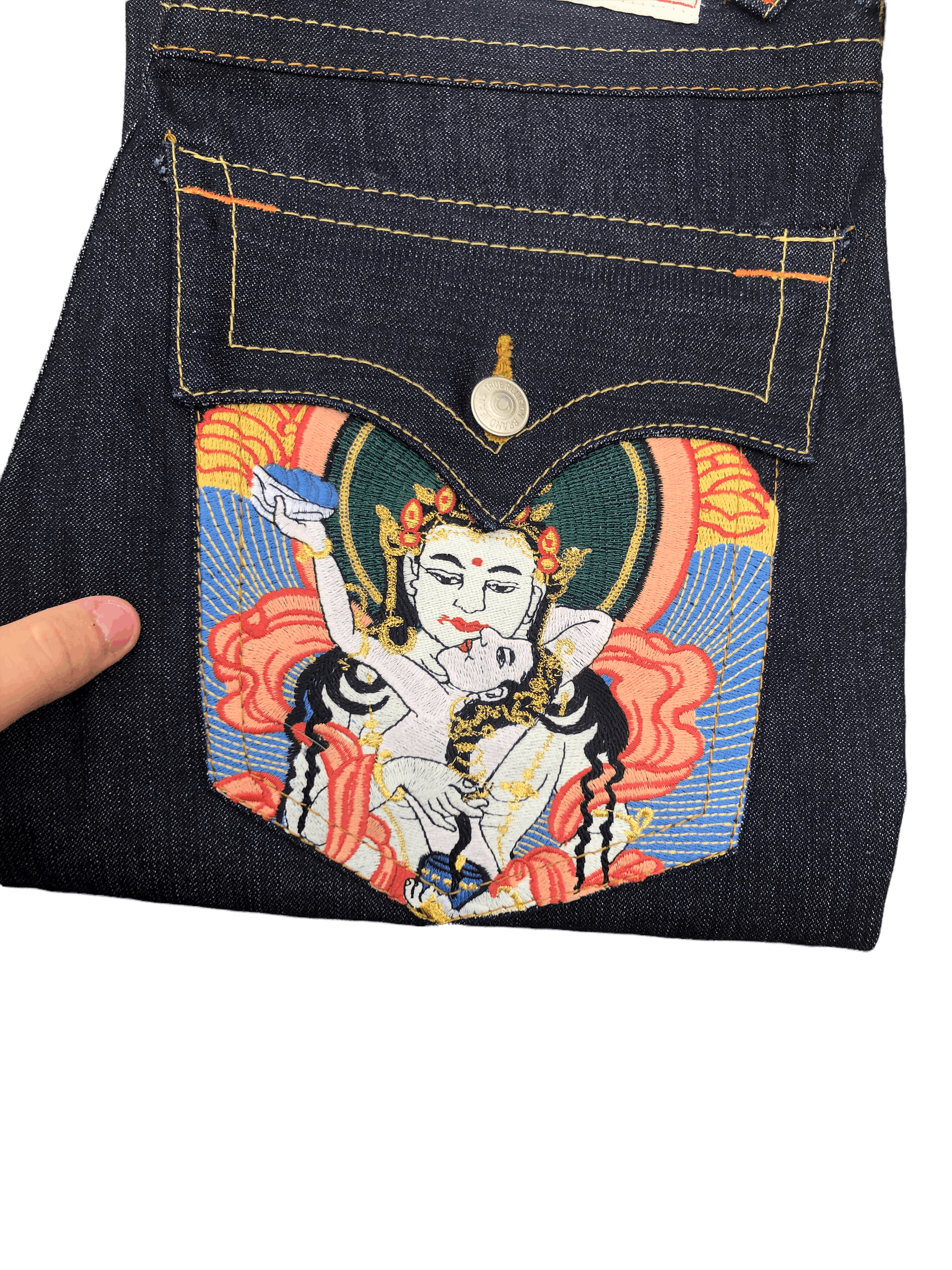 True Religion × Vintage Vintage True Religion Embroidered Jeans Size 34 JOEY Blue Size US 34 / EU 50 - 5 Thumbnail