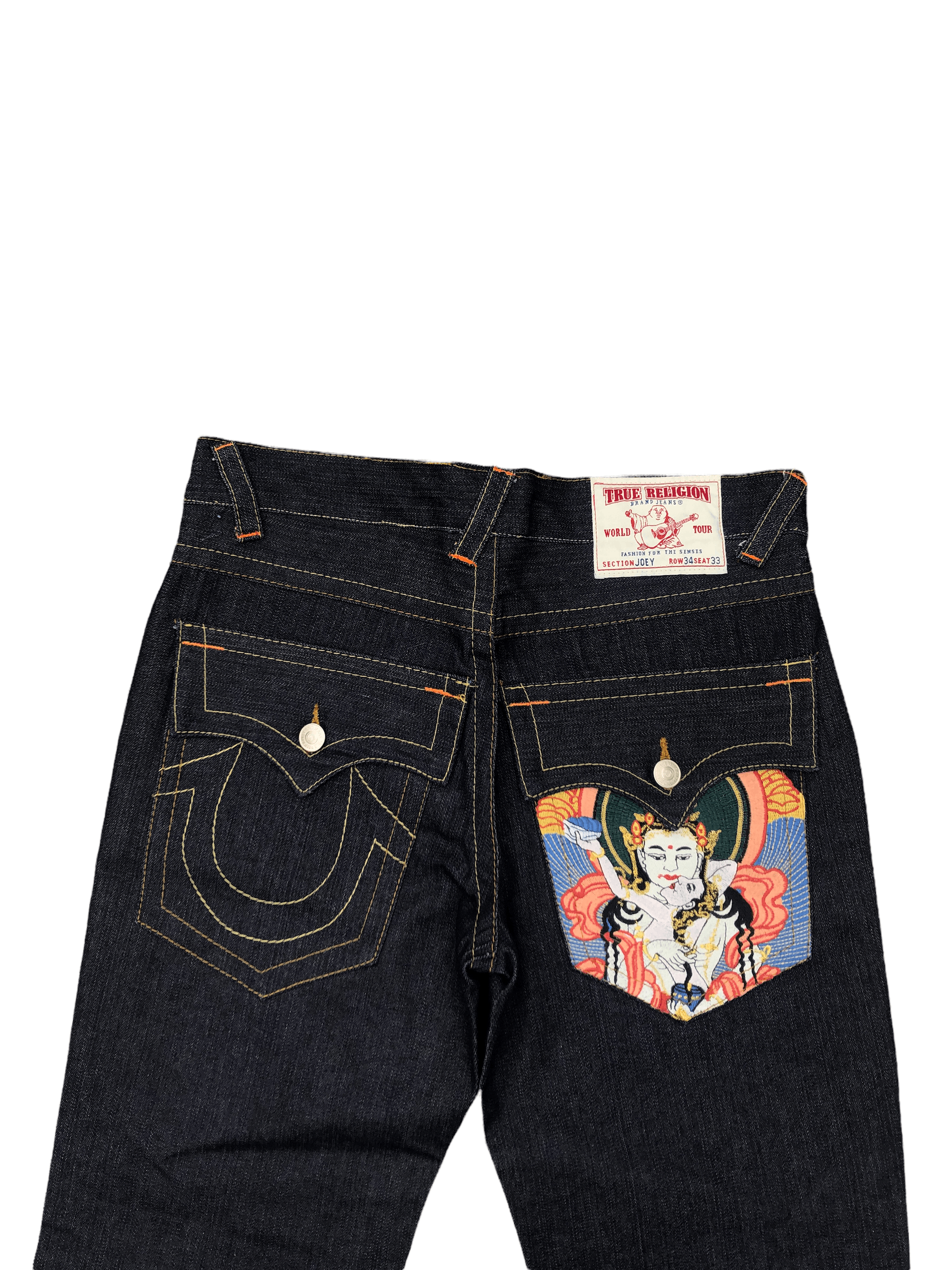 True Religion × Vintage Vintage True Religion Embroidered Jeans Size 34 JOEY Blue Size US 34 / EU 50 - 2 Thumbnail