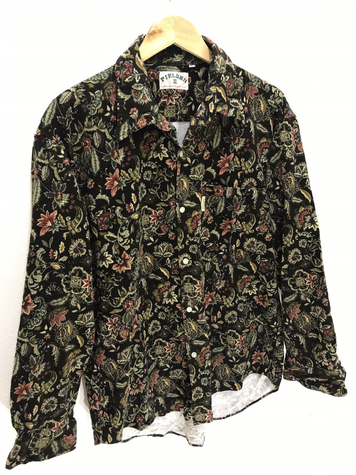 Flannel Fielden Flannel Shirt Corduroy Floral Button 6🟩3 Size US M / EU 48-50 / 2 - 2 Thumbnail