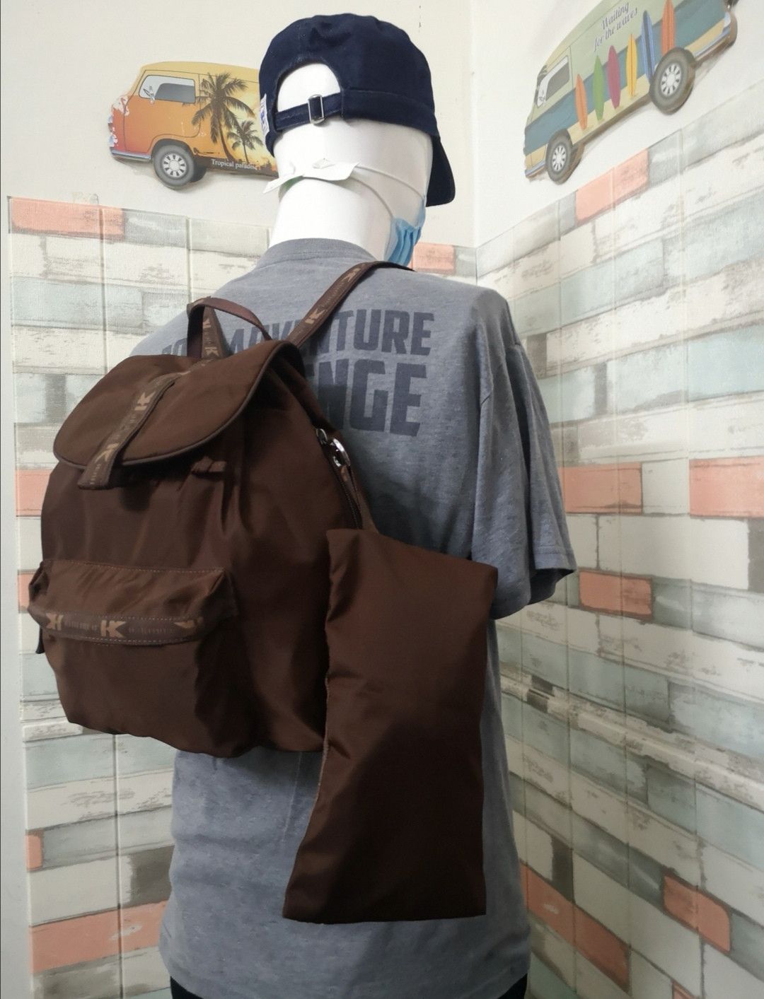 Hiroko Koshino Homme × Japanese Brand × Vintage VINTAGE KOSHINO DAILY BACKPACK WITH POUCH Size ONE SIZE - 10 Thumbnail