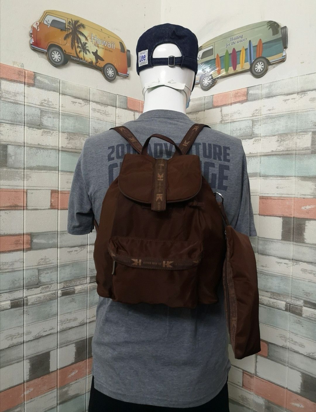 Hiroko Koshino Homme × Japanese Brand × Vintage VINTAGE KOSHINO DAILY BACKPACK WITH POUCH Size ONE SIZE - 9 Thumbnail