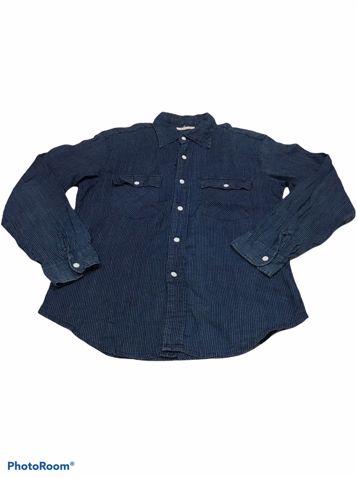 Indigo 🔥STEALS🔥Long Sleeve Shirt Wabash Style Made by Indigo Size US S / EU 44-46 / 1 - 1 Thumbnail