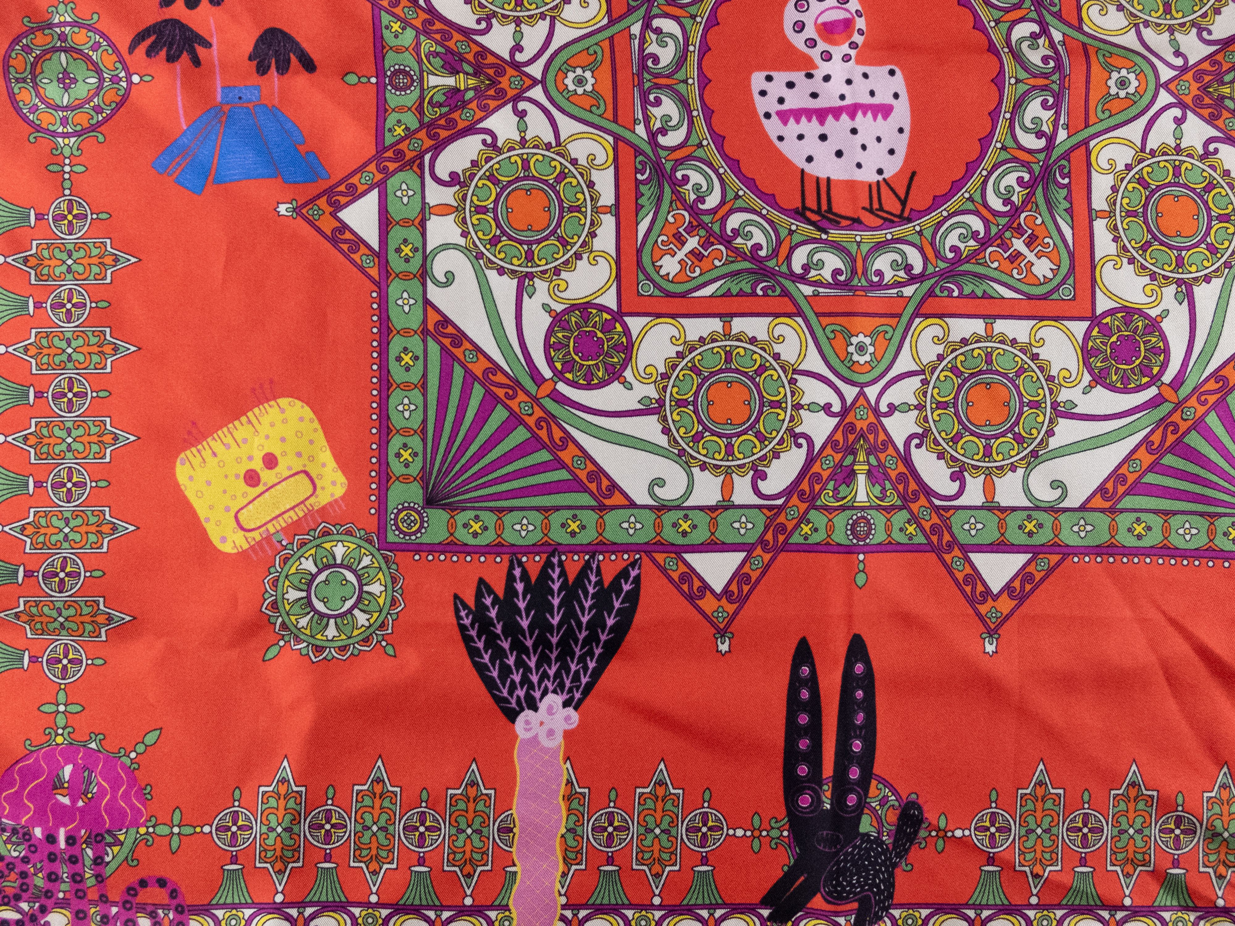 Etro ETRO desertic halucinations colorful silk foulard scarf Size ONE SIZE - 3 Thumbnail