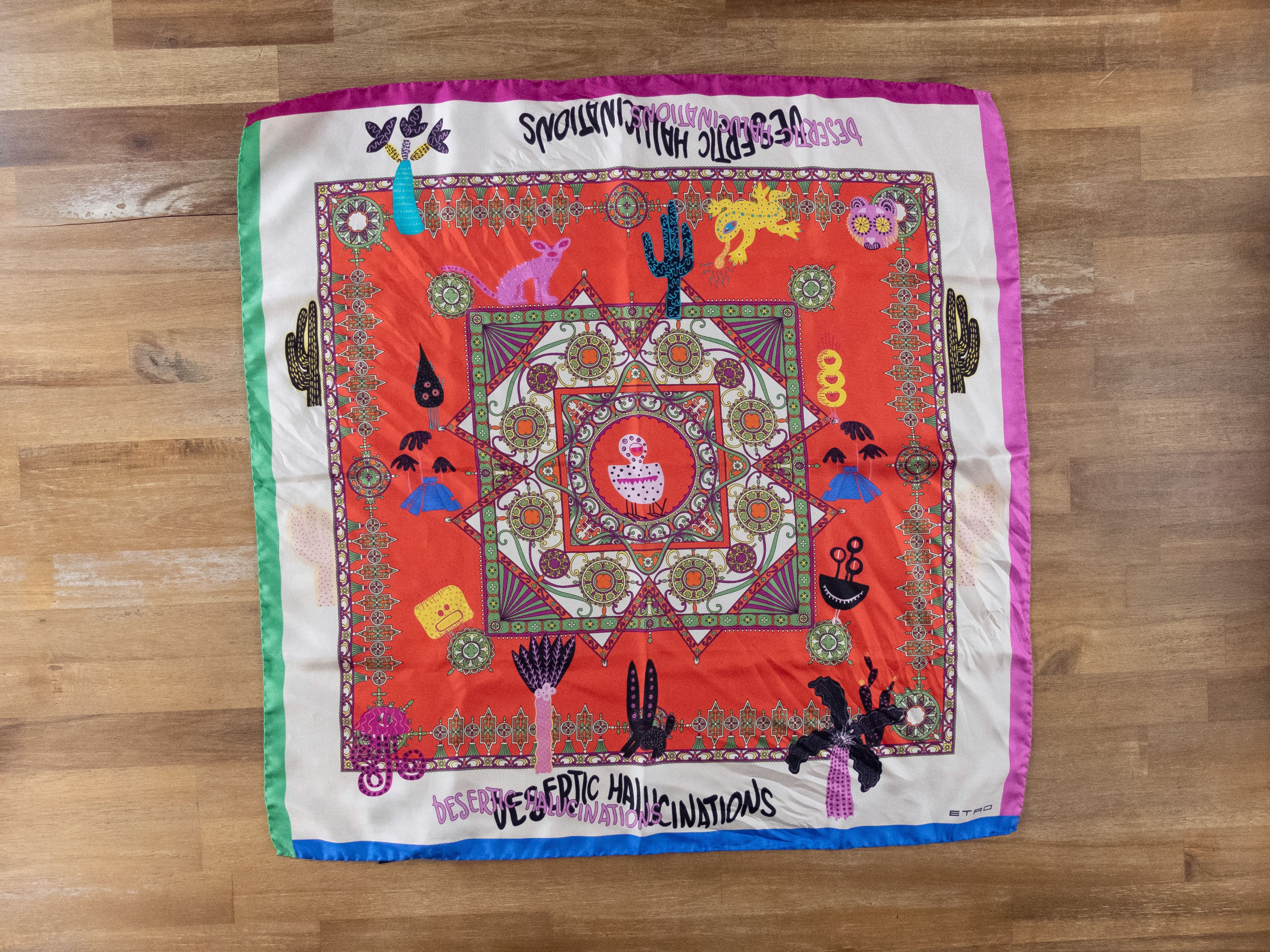 Etro ETRO desertic halucinations colorful silk foulard scarf Size ONE SIZE - 1 Thumbnail