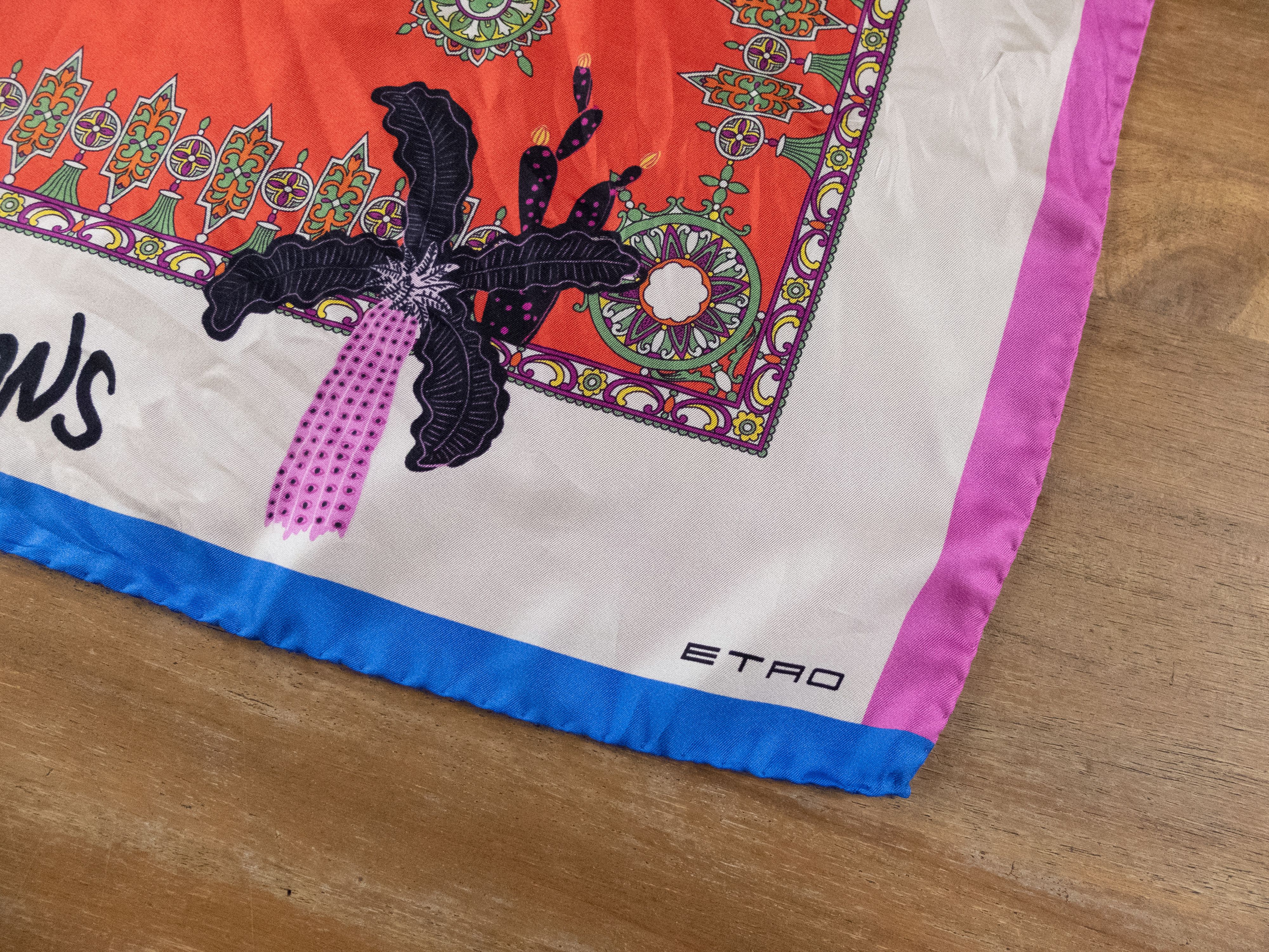 Etro ETRO desertic halucinations colorful silk foulard scarf Size ONE SIZE - 2 Thumbnail