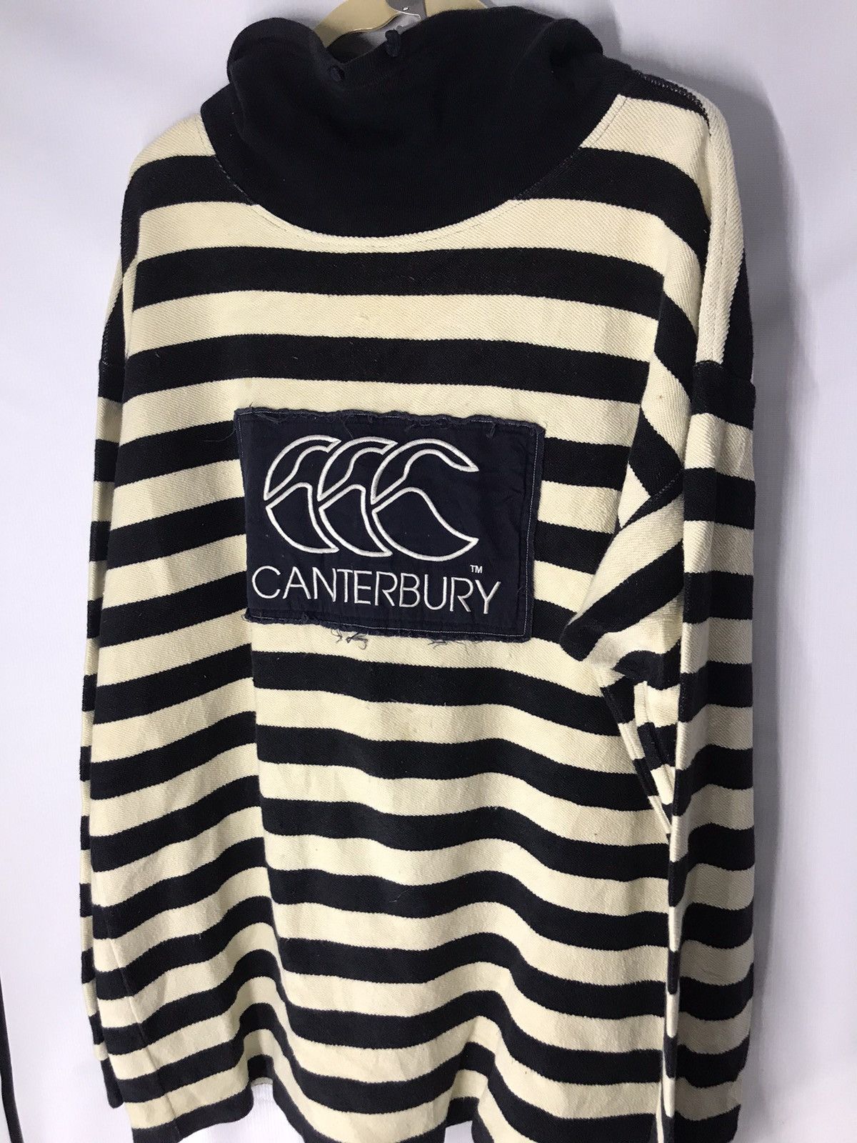 Vintage Canterbury stripes turtleneck sweatshirt Size US XL / EU 56 / 4 - 4 Thumbnail
