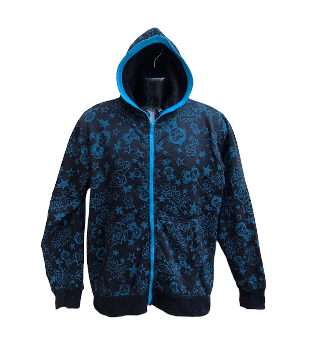 Japanese Brand UITTG BABY All Over Print Zipper Hoodie #0179-13 Size US M / EU 48-50 / 2 - 1 Thumbnail