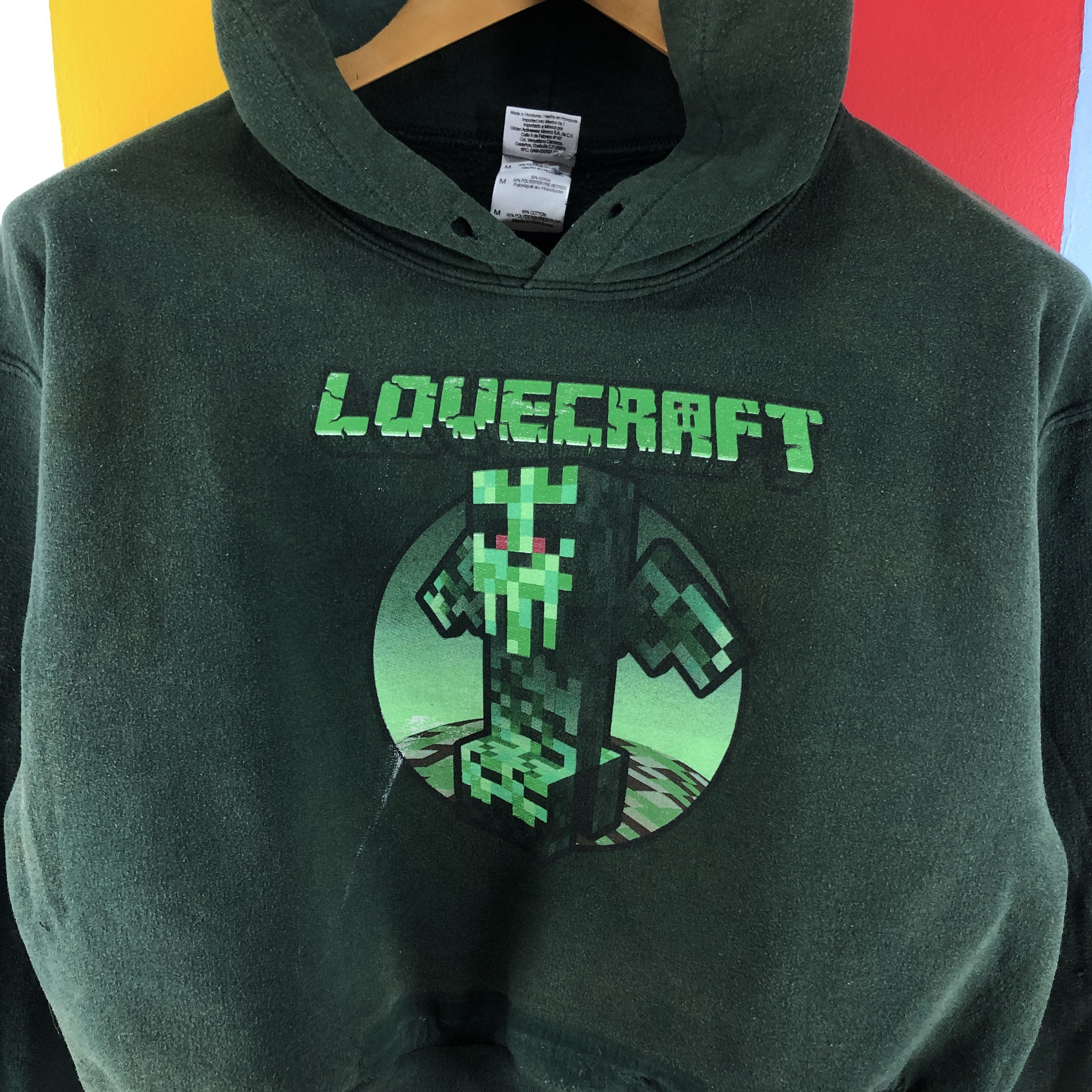 Gildan Y2K Vintage LOVE CRAFT by GILDAN Crop Hoodie #0770/N Size M / US 6-8 / IT 42-44 - 2 Thumbnail