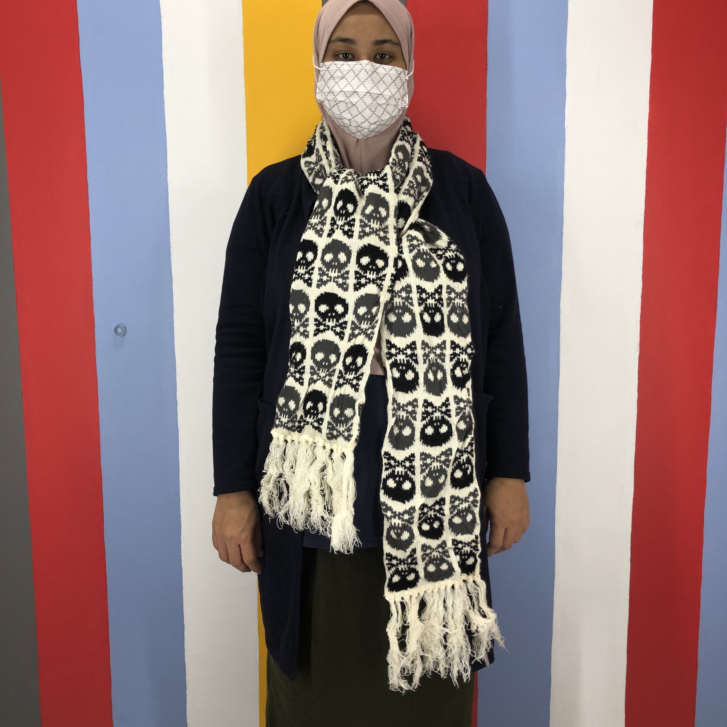 Other Skull All Over Print Muffler Scarf #0980/AG Size ONE SIZE - 1 Thumbnail