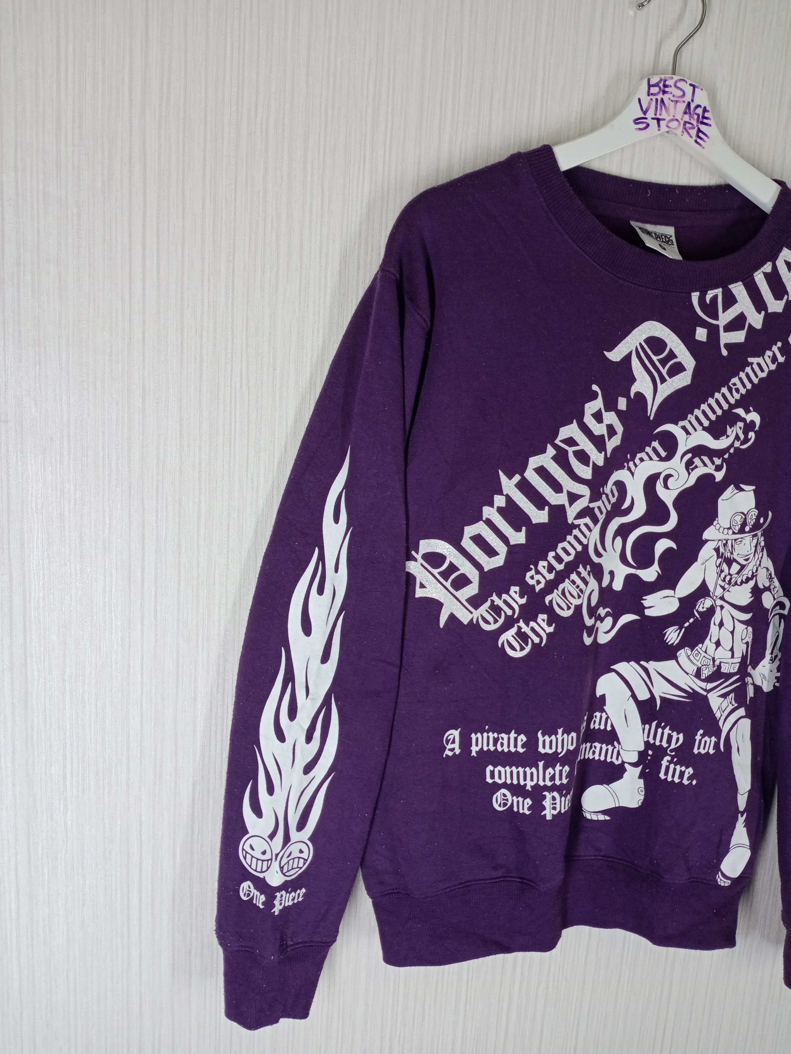 One Piece Vintage Anime One Piece Portgas D. Ace Fullprint Sweatshirt Size US M / EU 48-50 / 2 - 5 Thumbnail