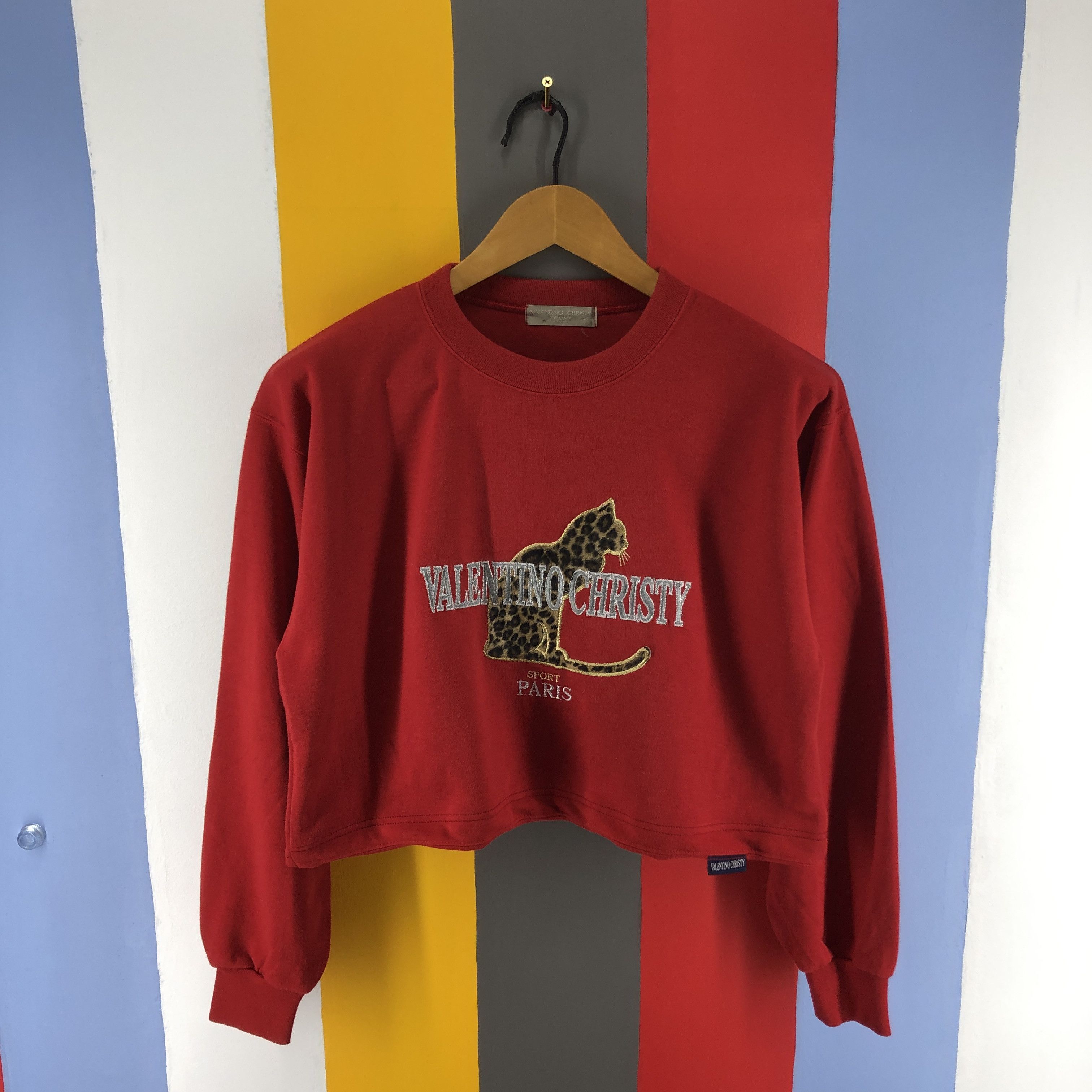 Other VALENTINO CHRISTY SPORT PARIS Crop Sweatshirt #0776/U Size S / US 4 / IT 40 - 1 Thumbnail