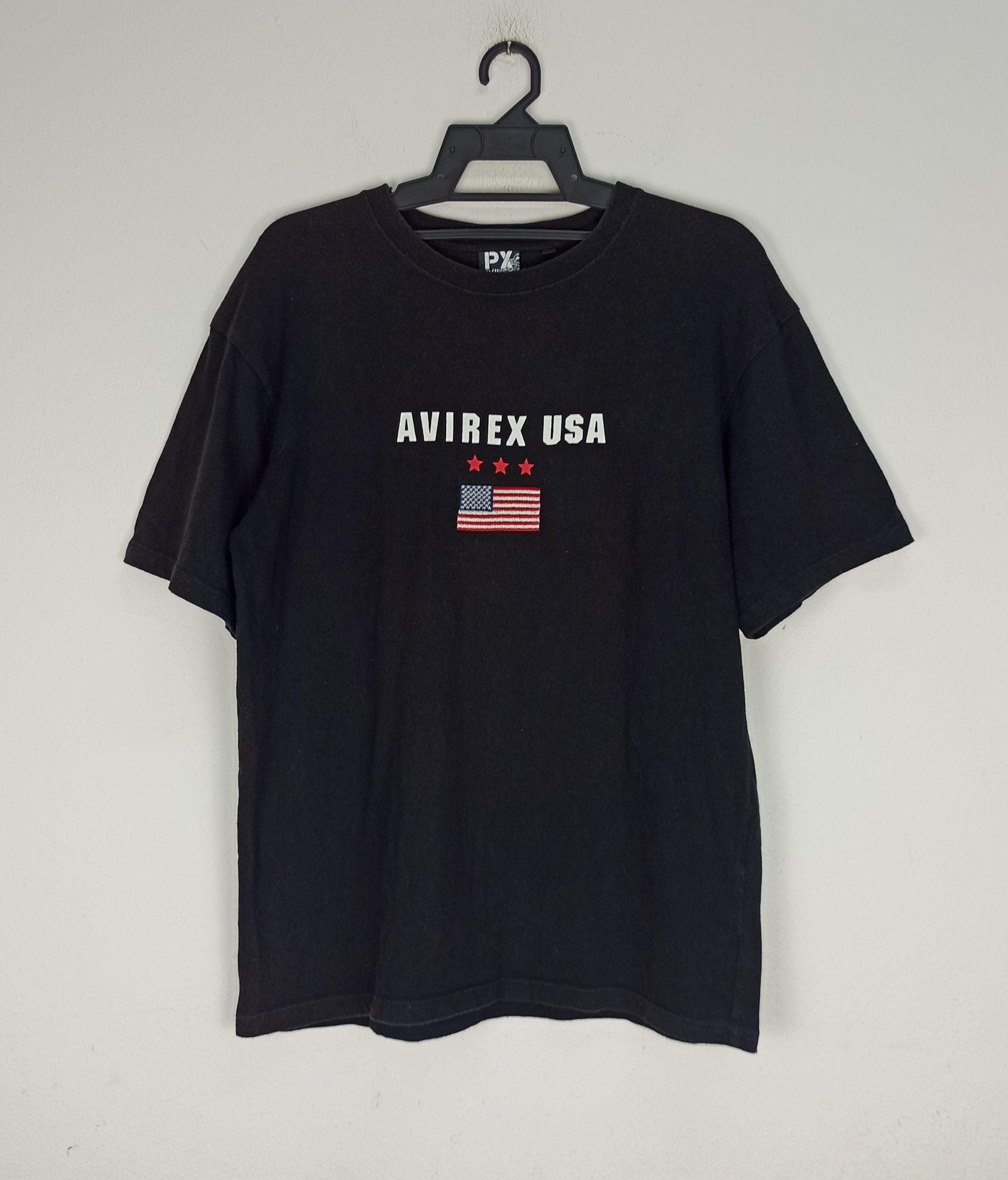 Avirex Avirex USA Black T-shirt Embroidered Logo Size US L / EU 52-54 / 3 - 1 Thumbnail