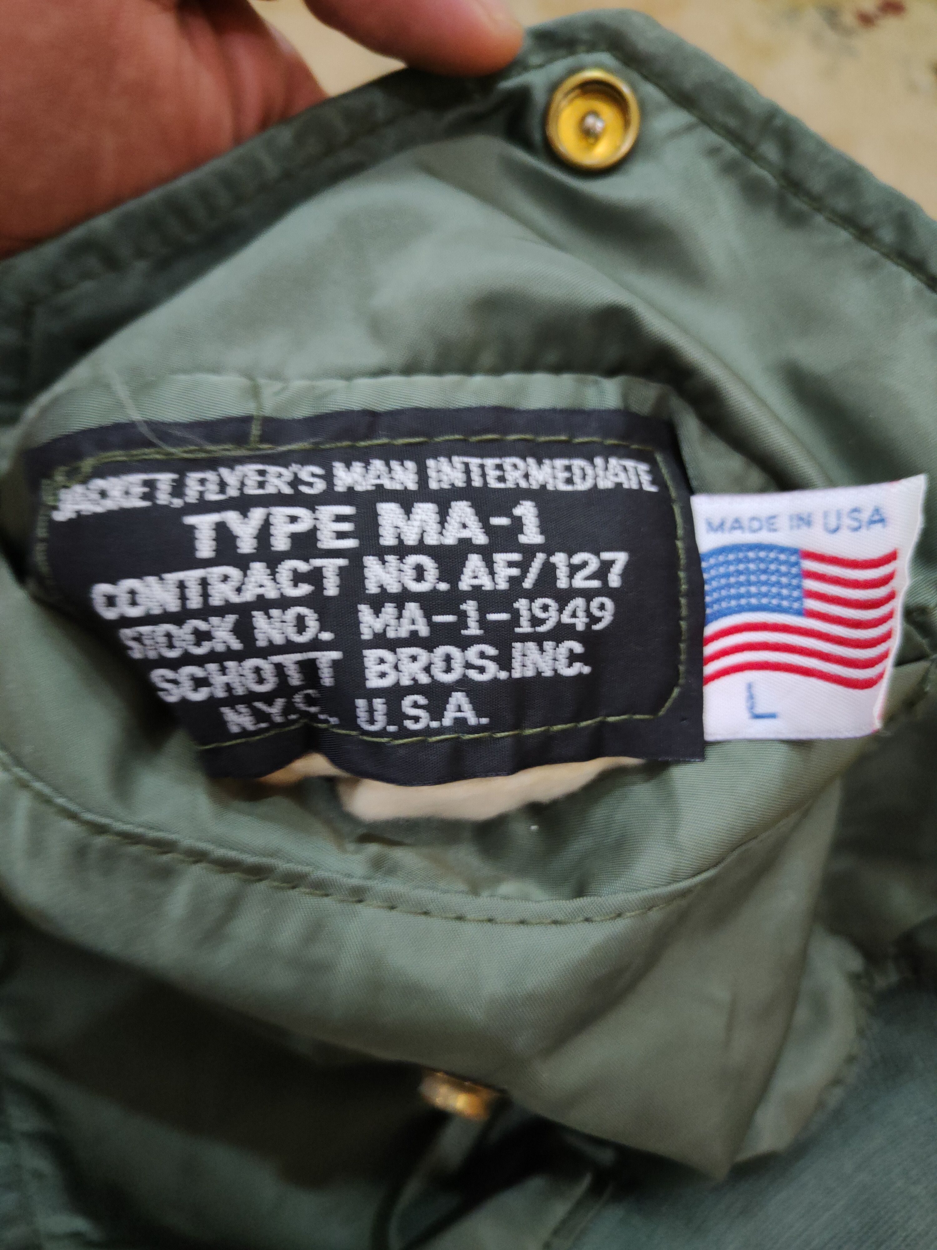Schott Schott Flying Man MA 1 Bomber Size US L / EU 52-54 / 3 - 5 Thumbnail