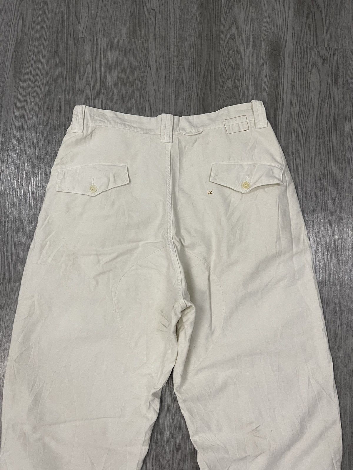 45rpm Vintage 45rpm 🇯🇵 zipped leg end casual white trousers Size US 33 - 8 Thumbnail