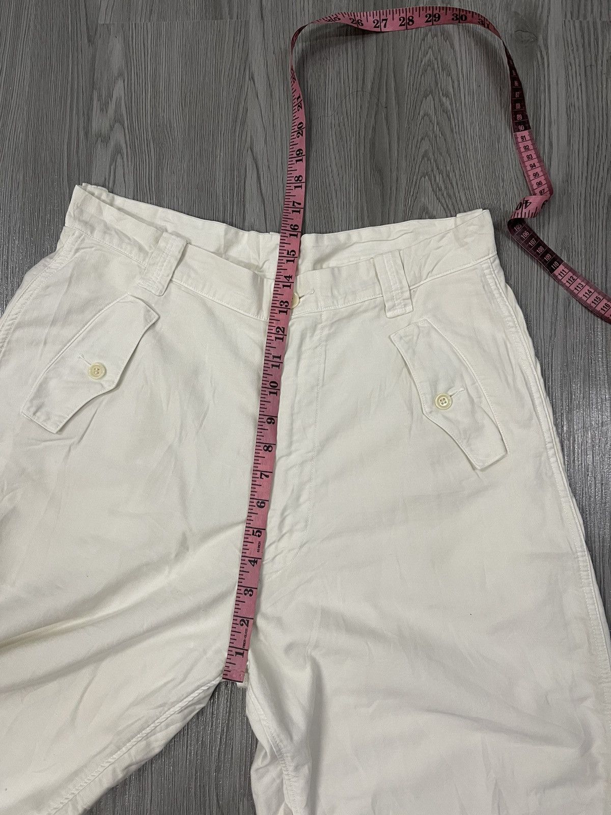 45rpm Vintage 45rpm 🇯🇵 zipped leg end casual white trousers Size US 33 - 15 Thumbnail