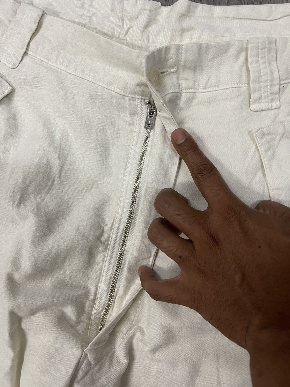 45rpm Vintage 45rpm 🇯🇵 zipped leg end casual white trousers Size US 33 - 5 Thumbnail