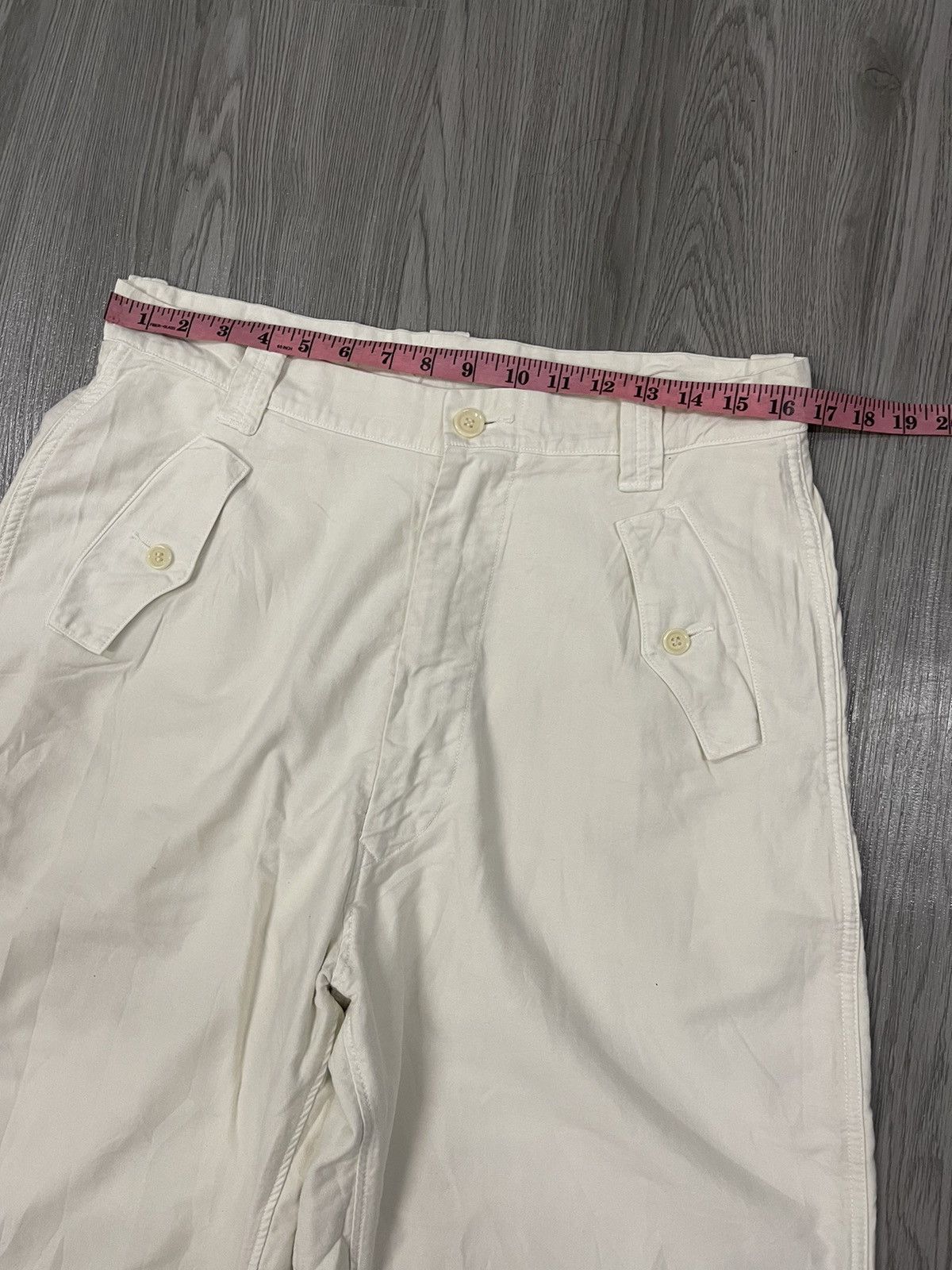 45rpm Vintage 45rpm 🇯🇵 zipped leg end casual white trousers Size US 33 - 14 Thumbnail