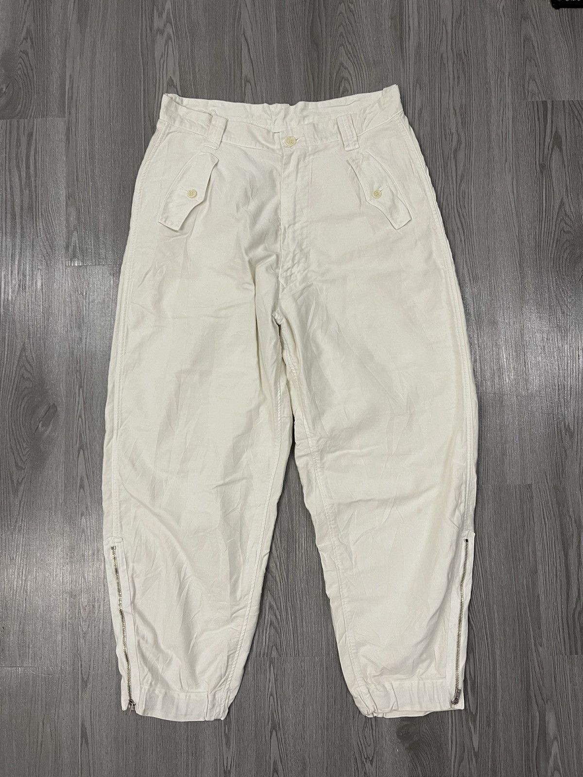 45rpm Vintage 45rpm 🇯🇵 zipped leg end casual white trousers Size US 33 - 1 Thumbnail