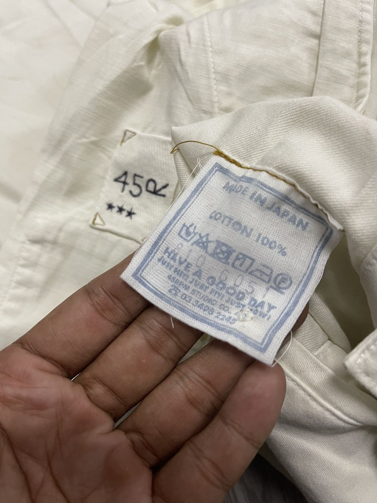 45rpm Vintage 45rpm 🇯🇵 zipped leg end casual white trousers Size US 33 - 12 Thumbnail