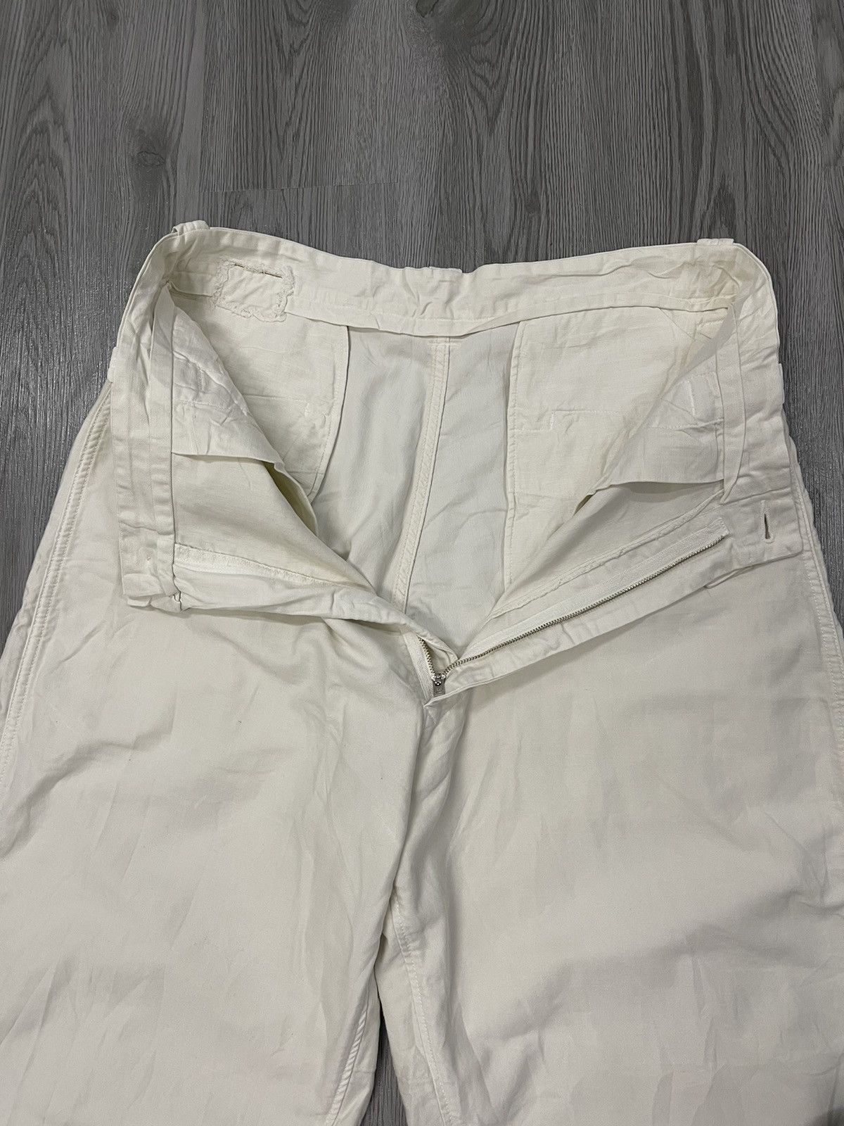 45rpm Vintage 45rpm 🇯🇵 zipped leg end casual white trousers Size US 33 - 10 Thumbnail