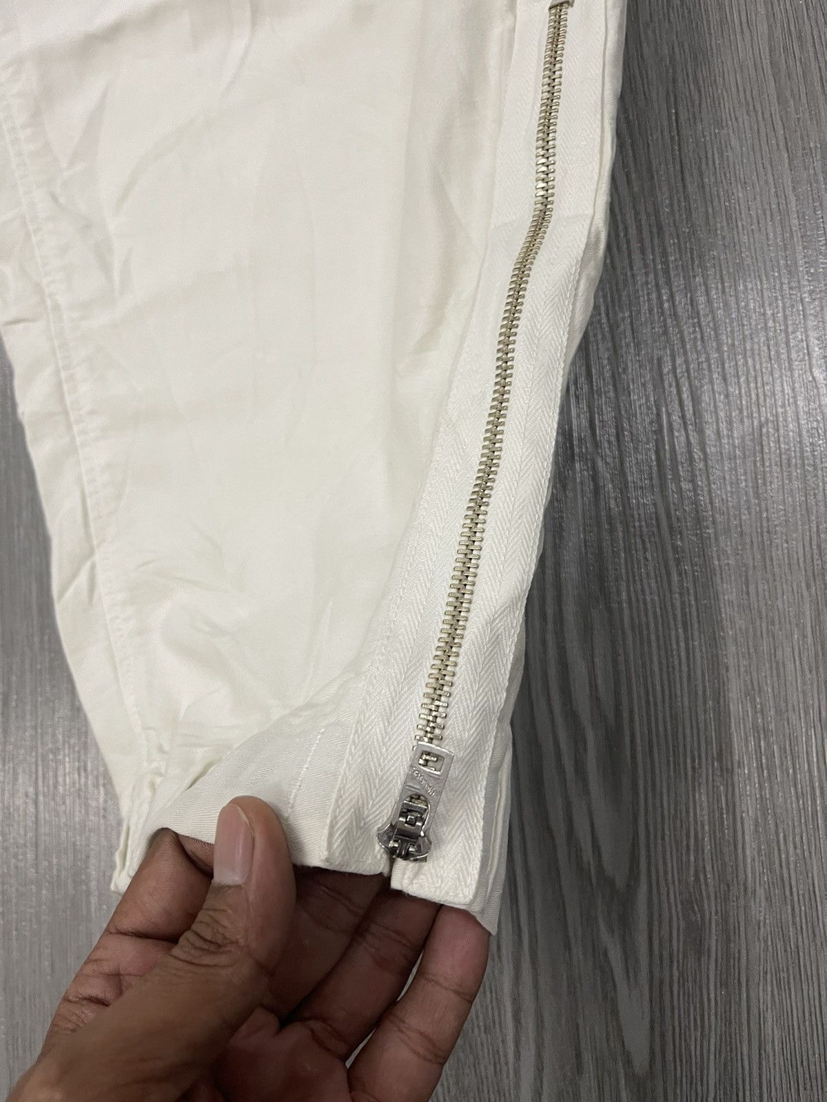 45rpm Vintage 45rpm 🇯🇵 zipped leg end casual white trousers Size US 33 - 3 Thumbnail