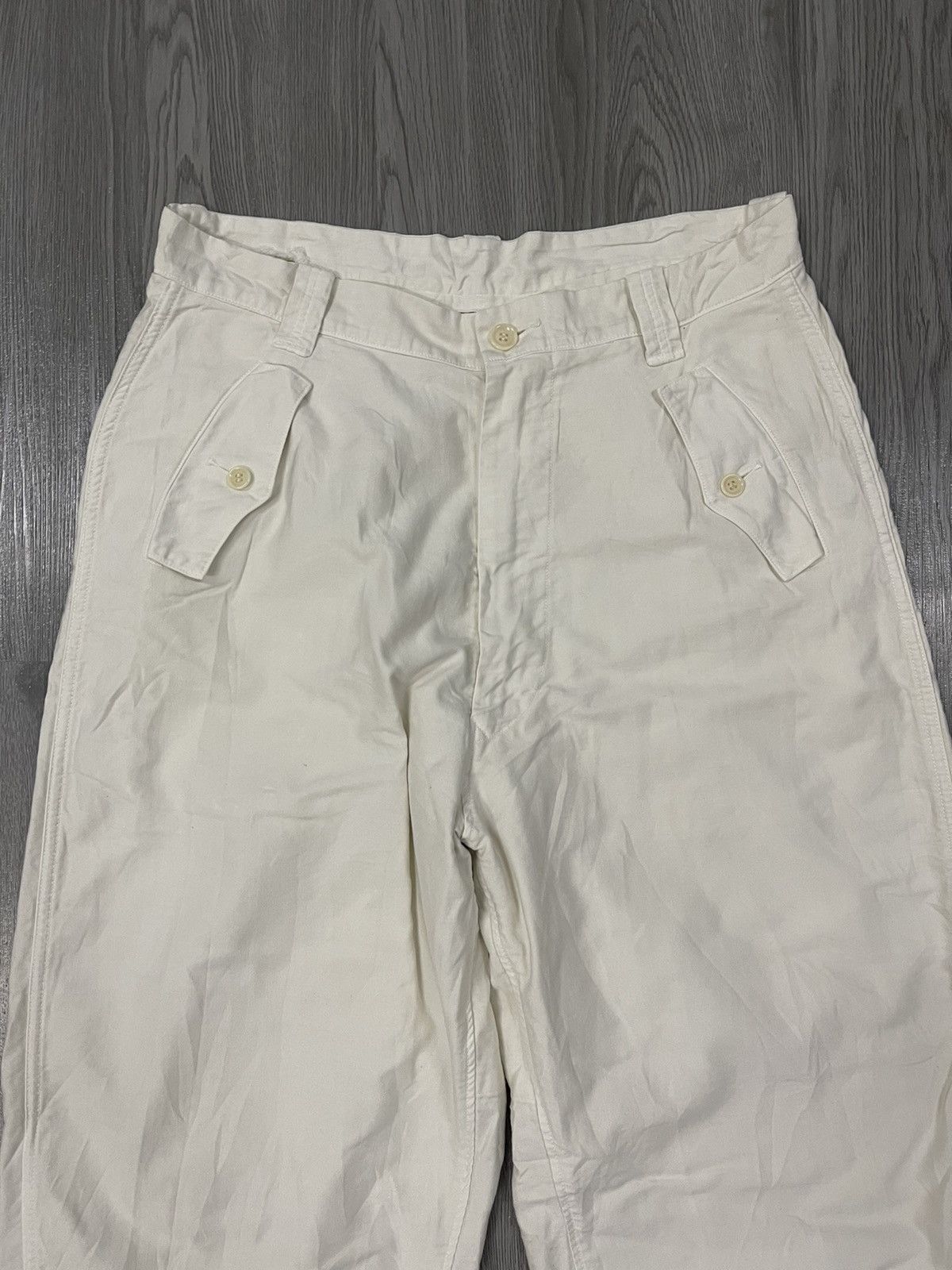 45rpm Vintage 45rpm 🇯🇵 zipped leg end casual white trousers Size US 33 - 4 Thumbnail