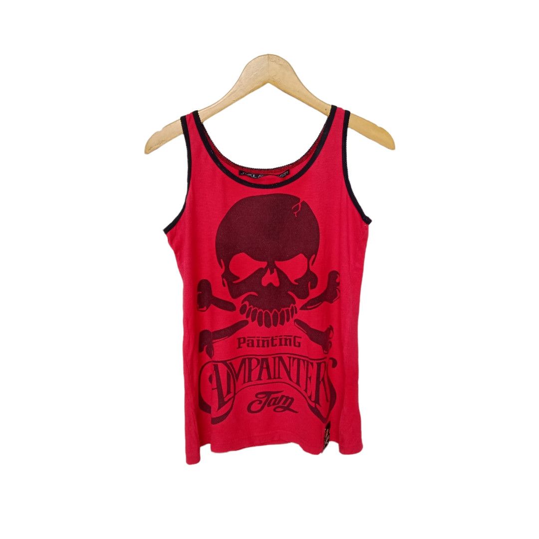 image of Hysteric Glamour Sendoffery2K Joyfull And Monster Tank Top in Red, Women's (Size Medium)