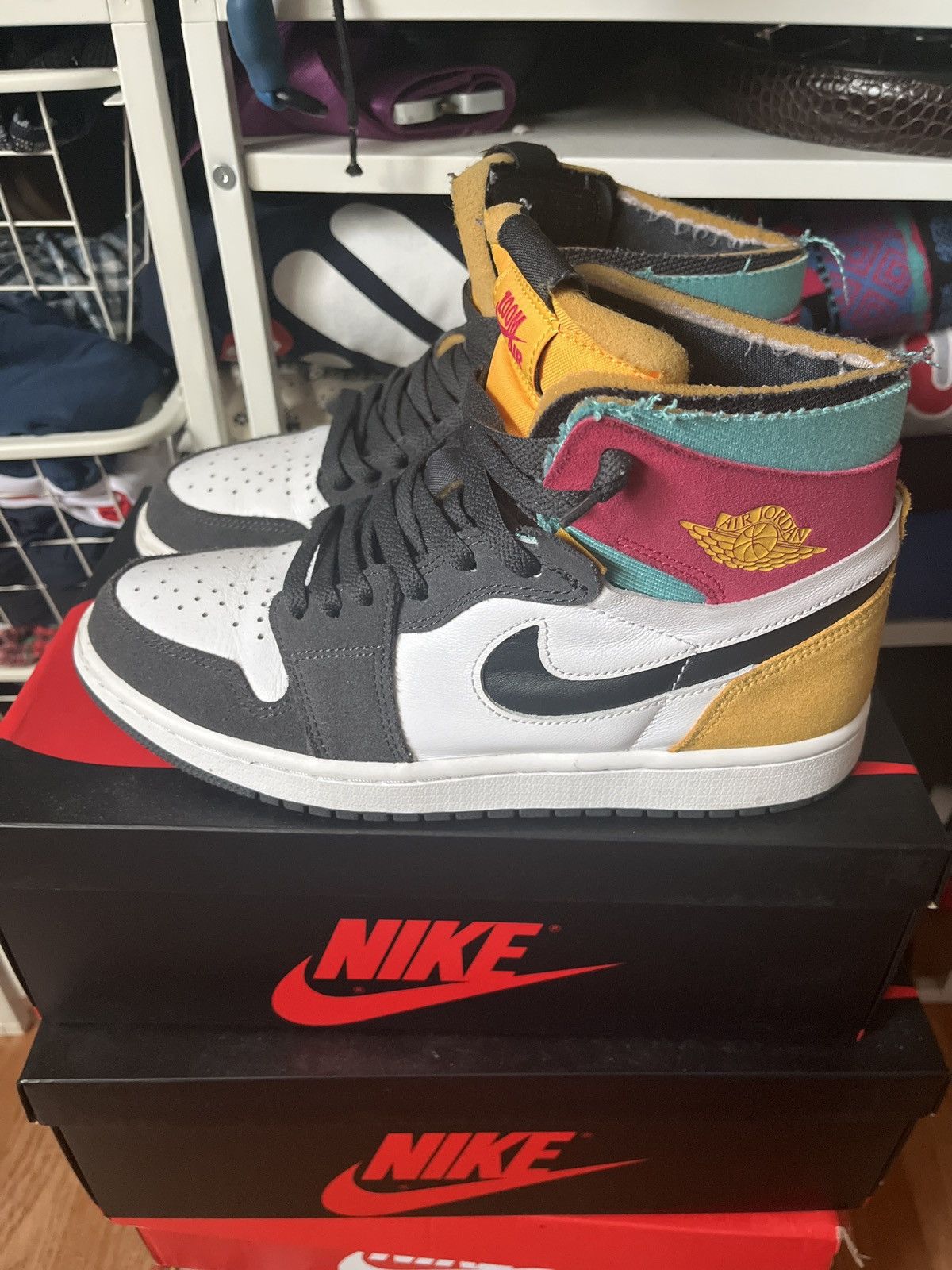 Nike Air Jordan 1 Zoom Craft black/yellow/red/blue high top