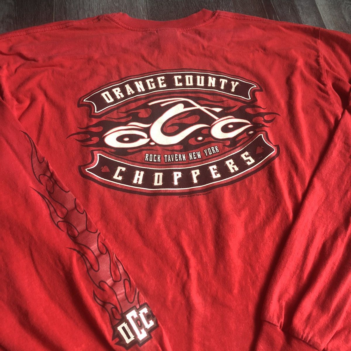 Other Vintage 2000s Orange County Choppers Flame Logo Longsleeve Size US XL / EU 56 / 4 - 5 Thumbnail