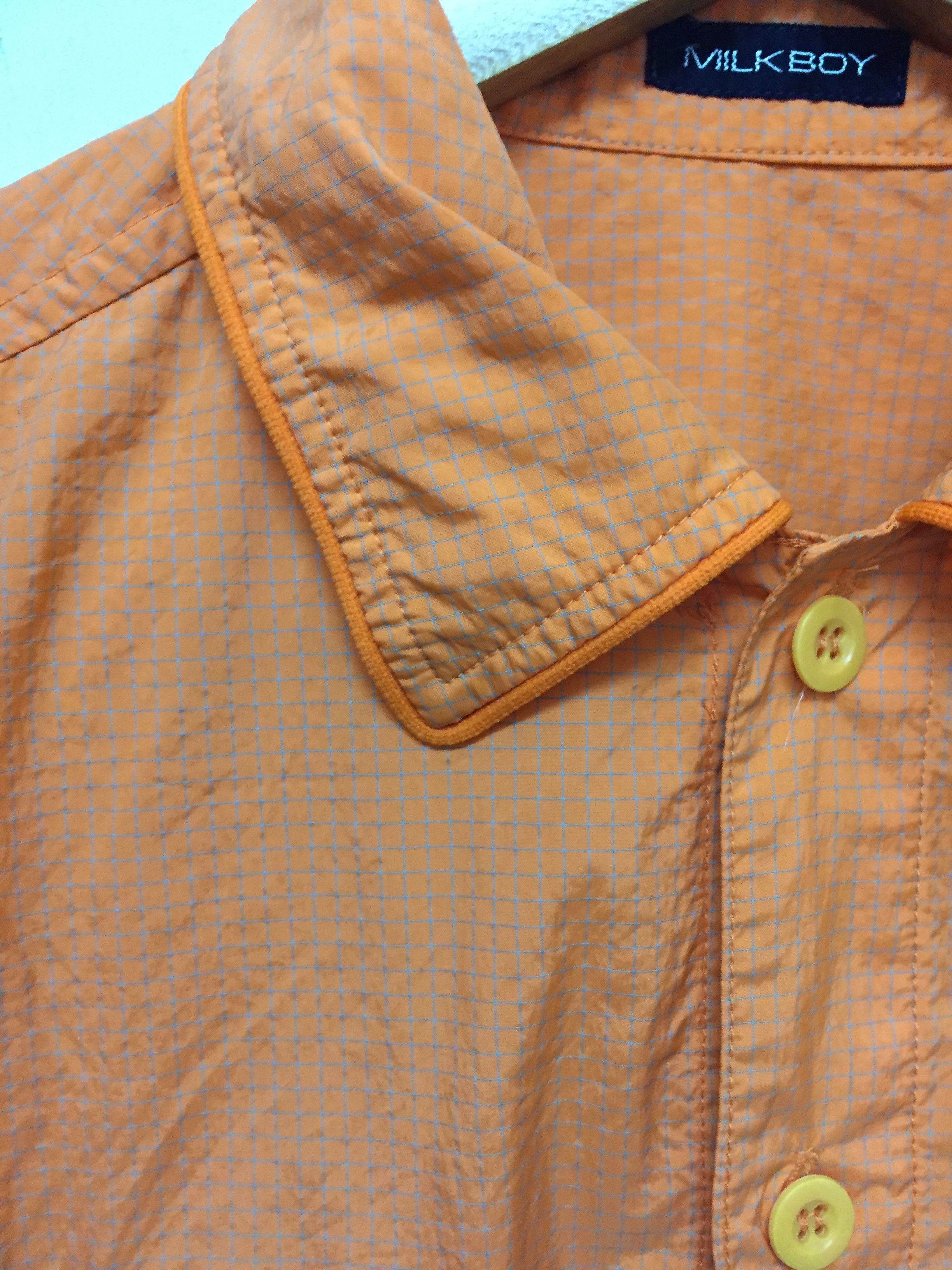 Japanese Brand 90's MILKBOY patch cyberpunk nylon vertical pocket shirt Size US M / EU 48-50 / 2 - 8 Thumbnail