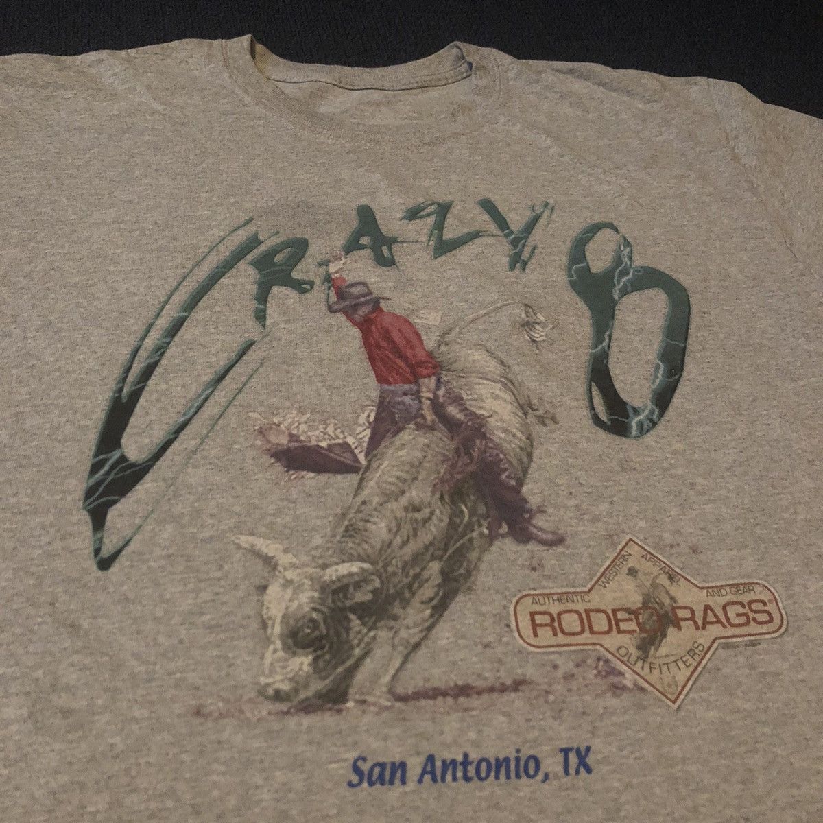 Vintage Vintage 00s Crazy 8 Rodeo Rags Outfitters Cowboy Graphic Tee Size US L / EU 52-54 / 3 - 1 Thumbnail