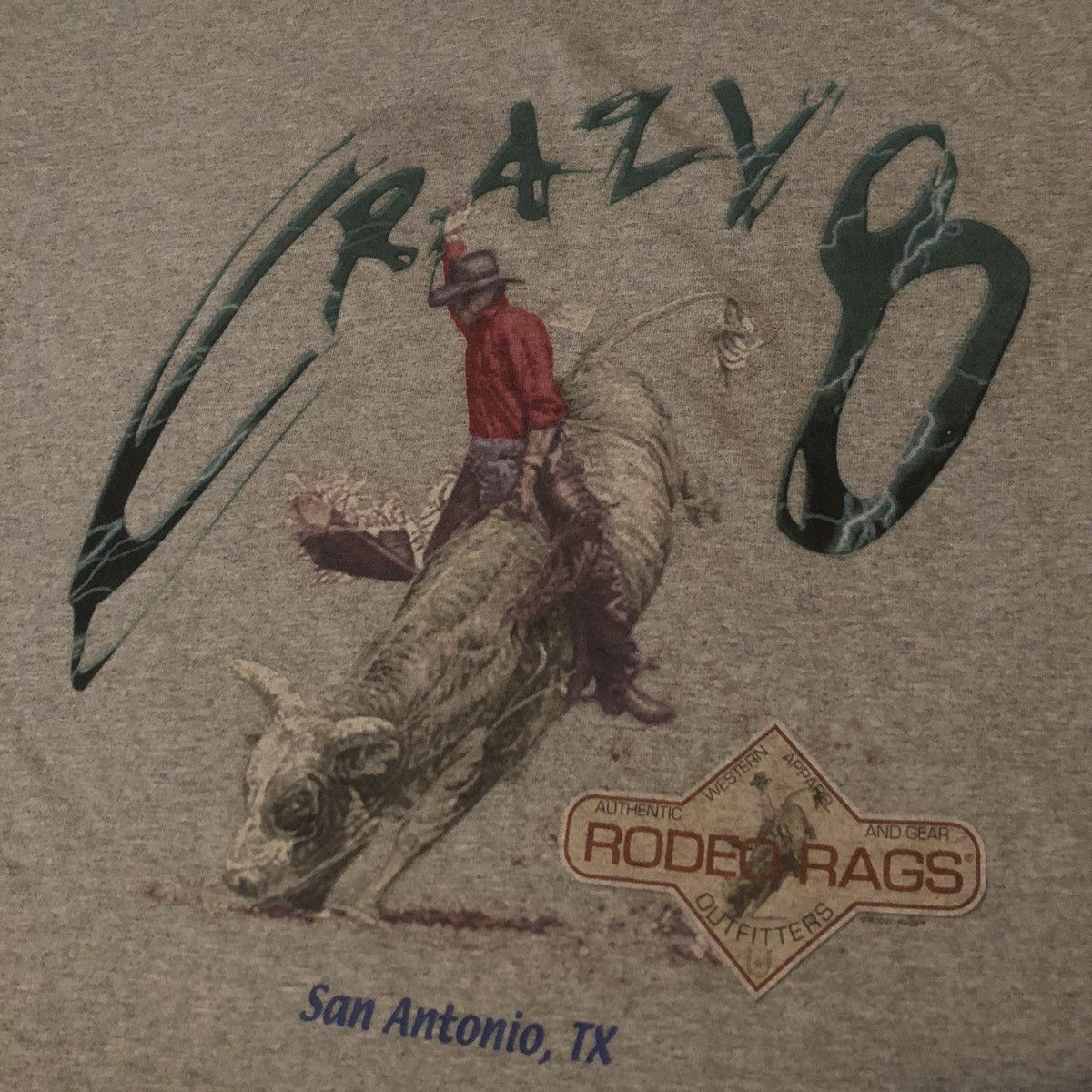 Vintage Vintage 00s Crazy 8 Rodeo Rags Outfitters Cowboy Graphic Tee Size US L / EU 52-54 / 3 - 5 Thumbnail