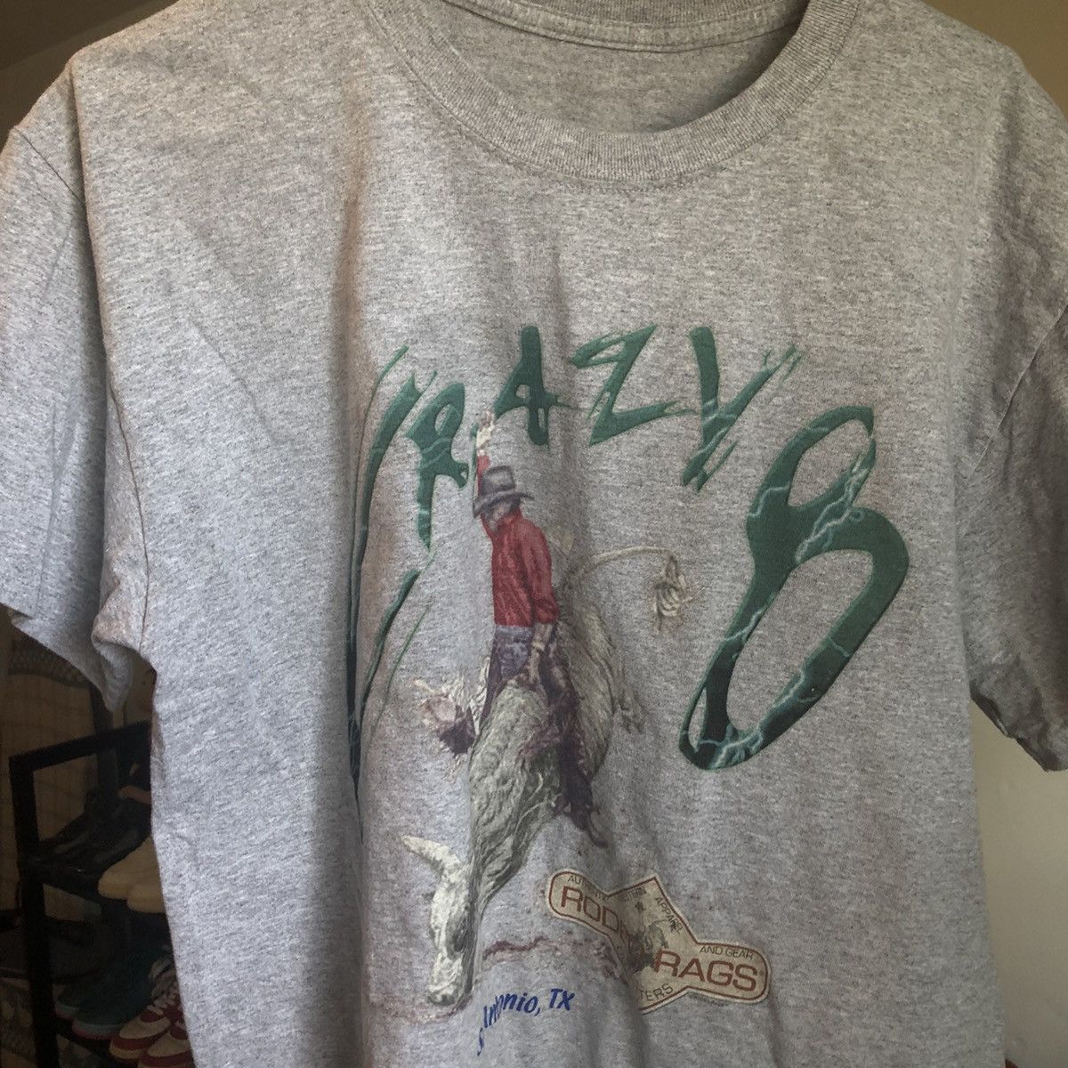 Vintage Vintage 00s Crazy 8 Rodeo Rags Outfitters Cowboy Graphic Tee Size US L / EU 52-54 / 3 - 4 Thumbnail