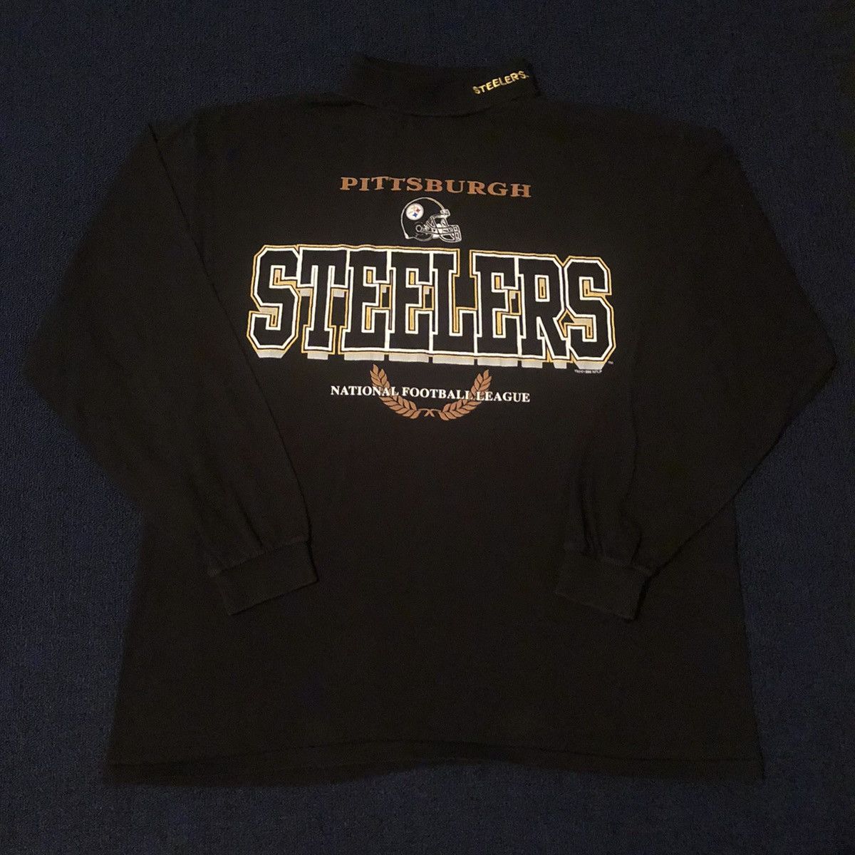 NFL Vintage 90s Pittsburgh Steelers Turtleneck Longsleeve Shirt Size US XL / EU 56 / 4 - 3 Thumbnail