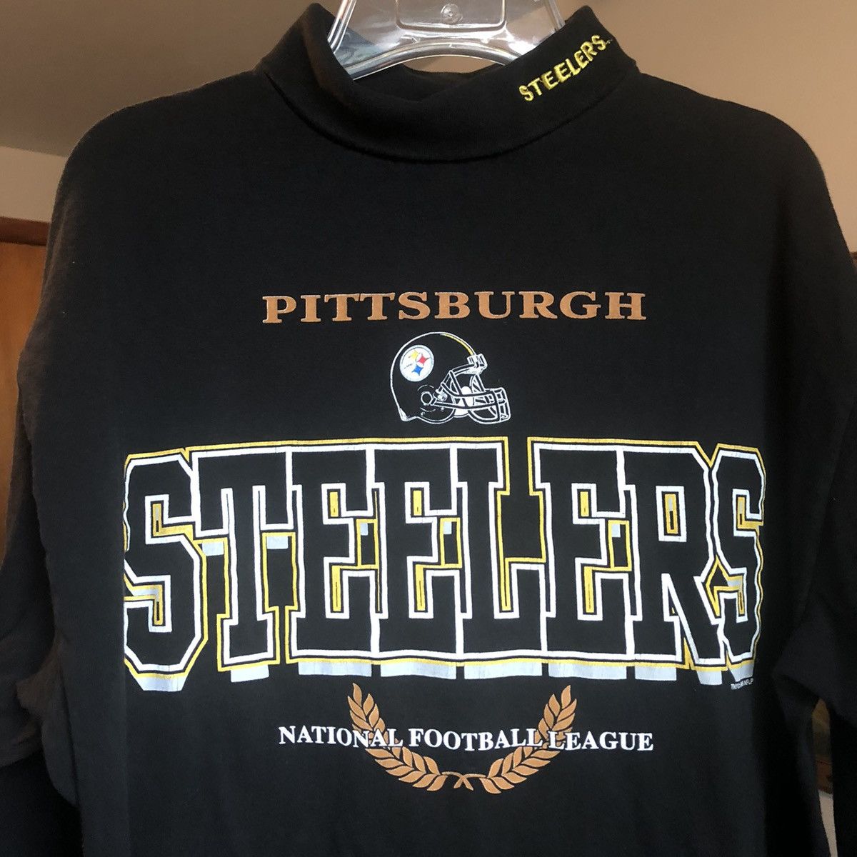 NFL Vintage 90s Pittsburgh Steelers Turtleneck Longsleeve Shirt Size US XL / EU 56 / 4 - 1 Thumbnail