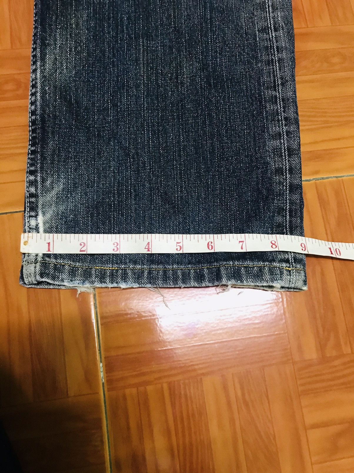 Levi's Vtg Distressed Wide-Leg Blue Jeans Faded Wash Ripped Detail Size US 32 / EU 48 - 15 Thumbnail