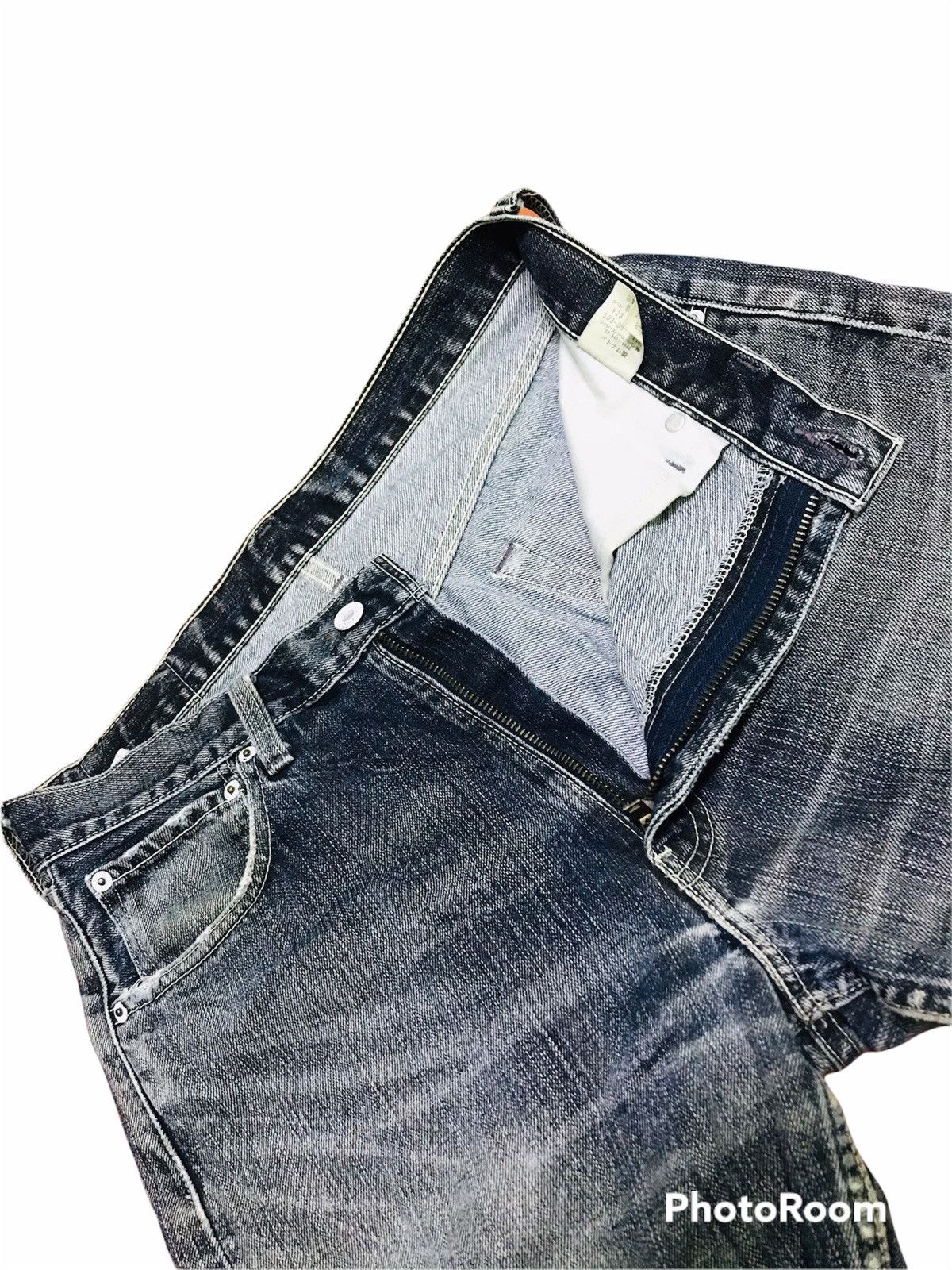 Levi's Vtg Distressed Wide-Leg Blue Jeans Faded Wash Ripped Detail Size US 32 / EU 48 - 6 Thumbnail