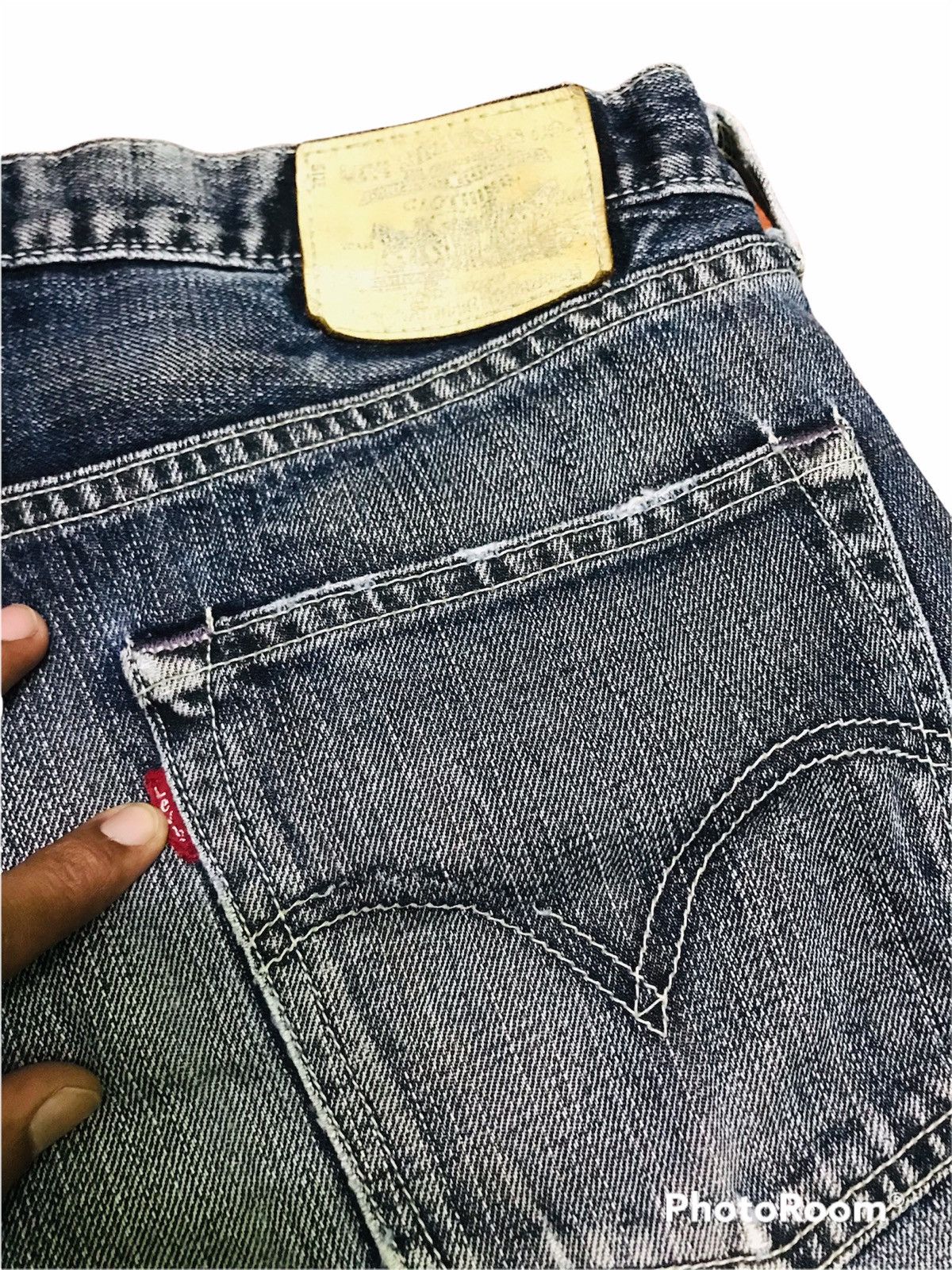 Levi's Vtg Distressed Wide-Leg Blue Jeans Faded Wash Ripped Detail Size US 32 / EU 48 - 8 Thumbnail