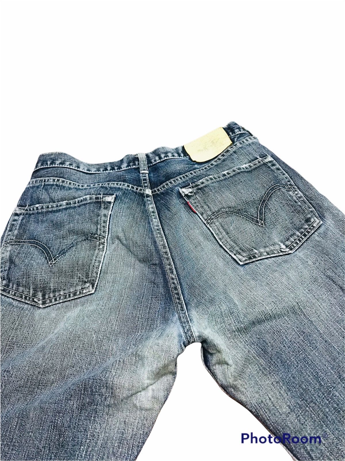 Levi's Vtg Distressed Wide-Leg Blue Jeans Faded Wash Ripped Detail Size US 32 / EU 48 - 7 Thumbnail