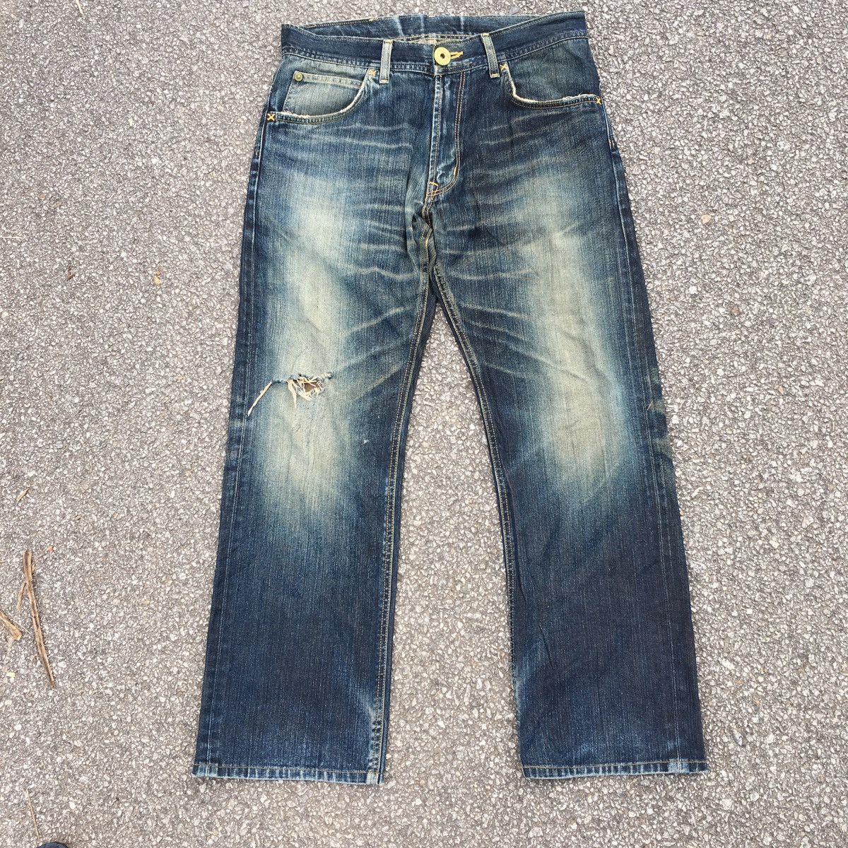 Lee THRASHED DISTRESSED VINTAGE LEE COWBOY ERD GRUNGE JEANS Size US 34 / EU 50 - 2 Thumbnail