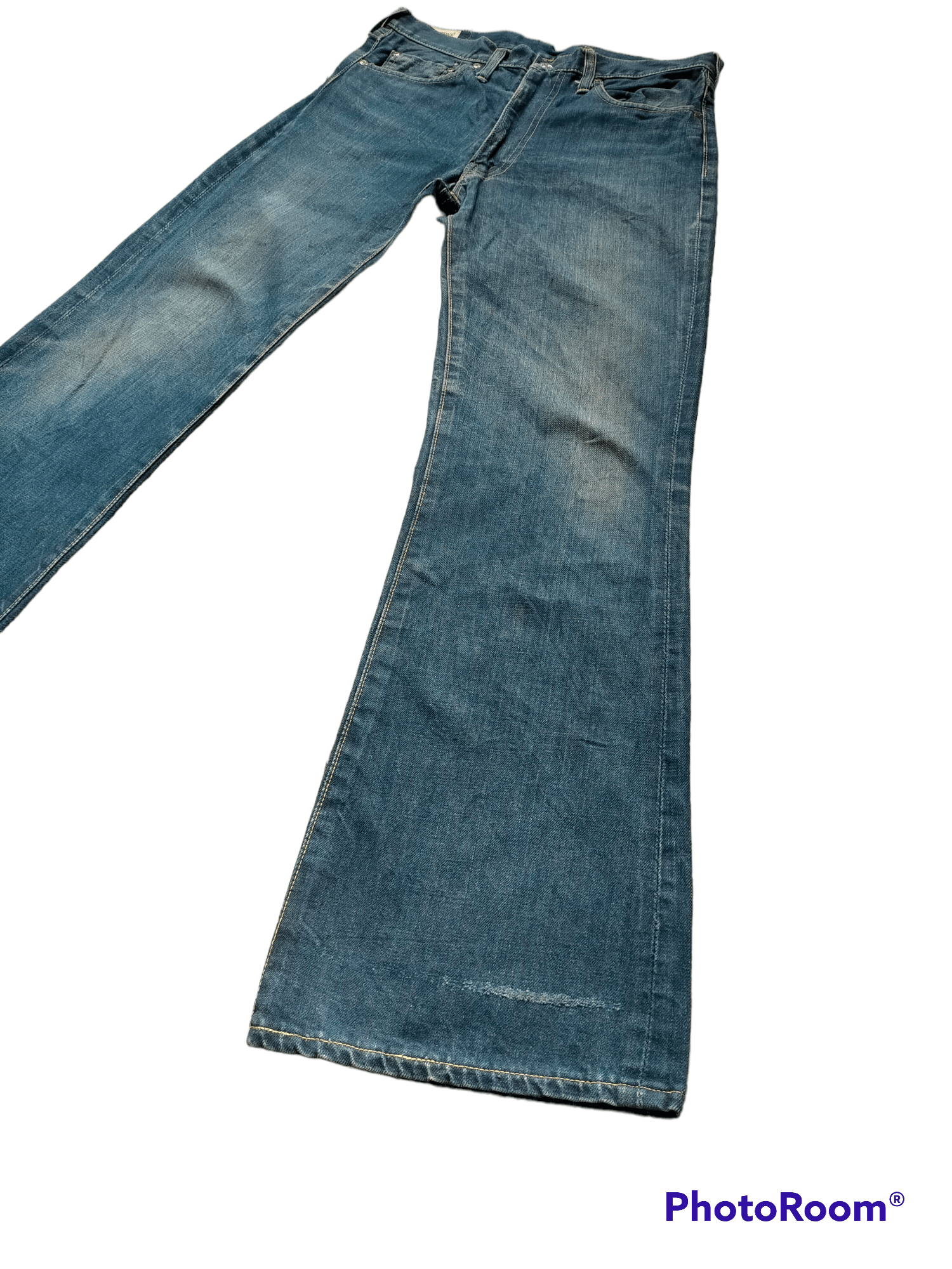 Vintage Vintage 70s Big Stone Flare jeans Boot Cut Size US 31 - 1 Thumbnail