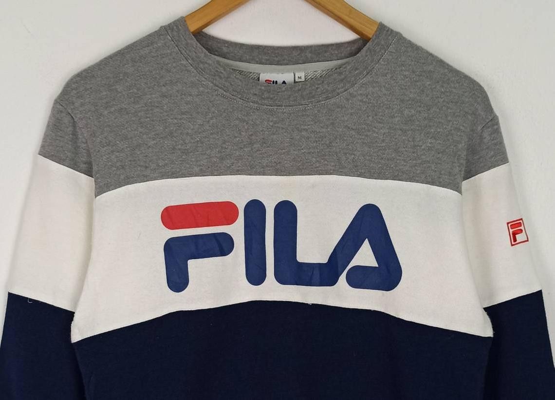 Fila Vintage Fila Big Logo Sweatshirts Jumper Crewneck 3 Colour Size US M / EU 48-50 / 2 - 2 Thumbnail