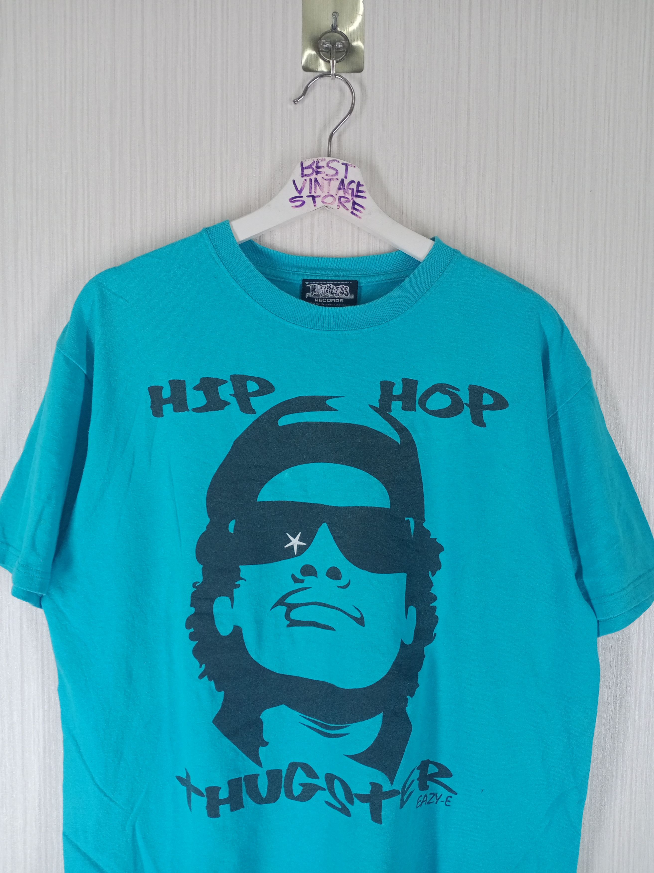 Band Tees Rare Vintage Eazy E NWA American Rapper Big Logo T Shirt Size US L / EU 52-54 / 3 - 4 Thumbnail