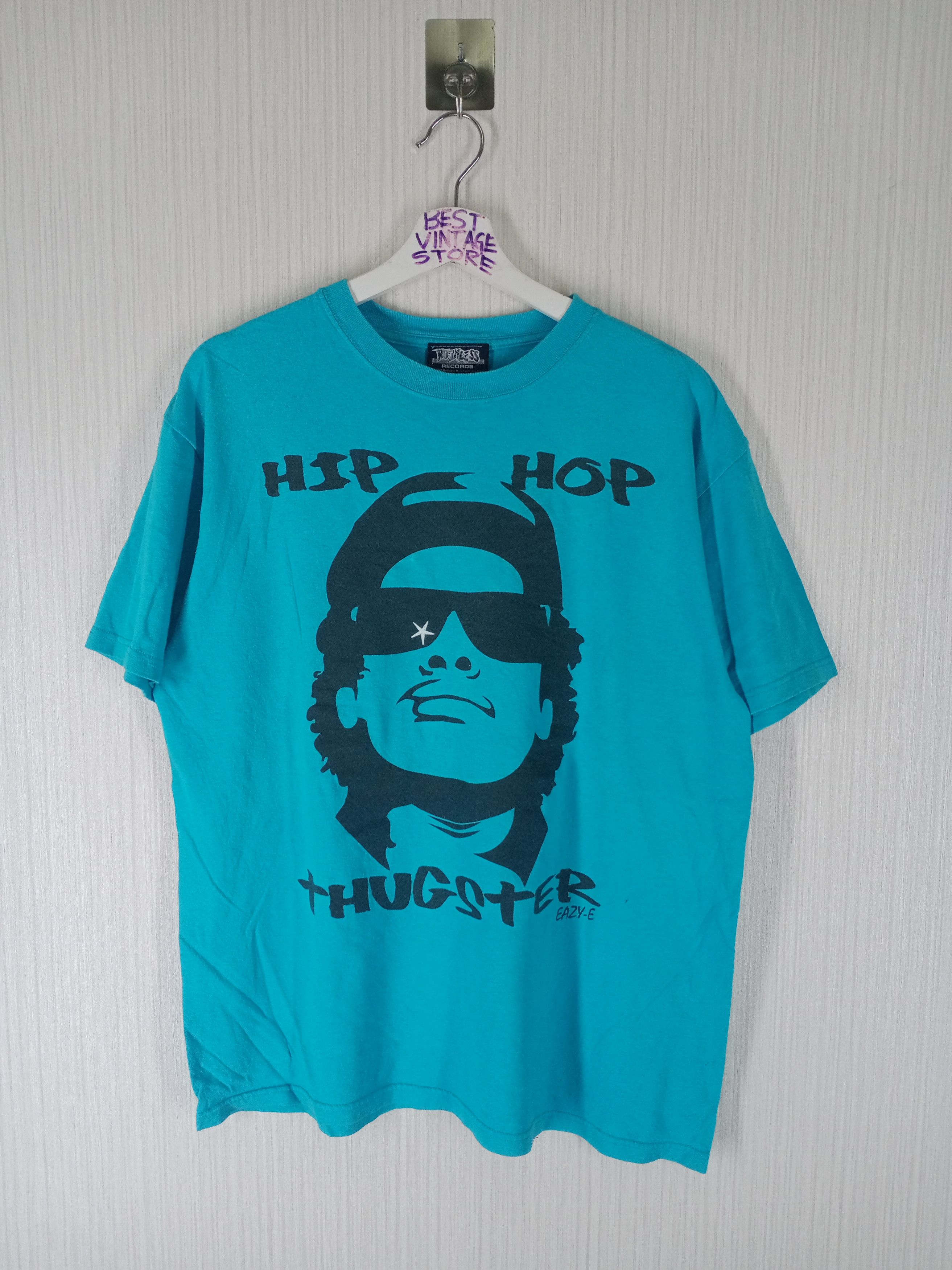 Band Tees Rare Vintage Eazy E NWA American Rapper Big Logo T Shirt Size US L / EU 52-54 / 3 - 1 Thumbnail