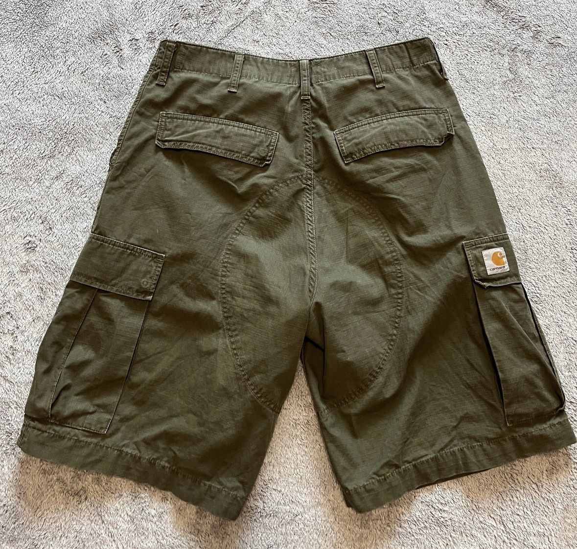 image of Carhartt x Vintage Cathcartt Bermuda Cargo Shorts Japan Style in Khaki, Men's (Size 31)