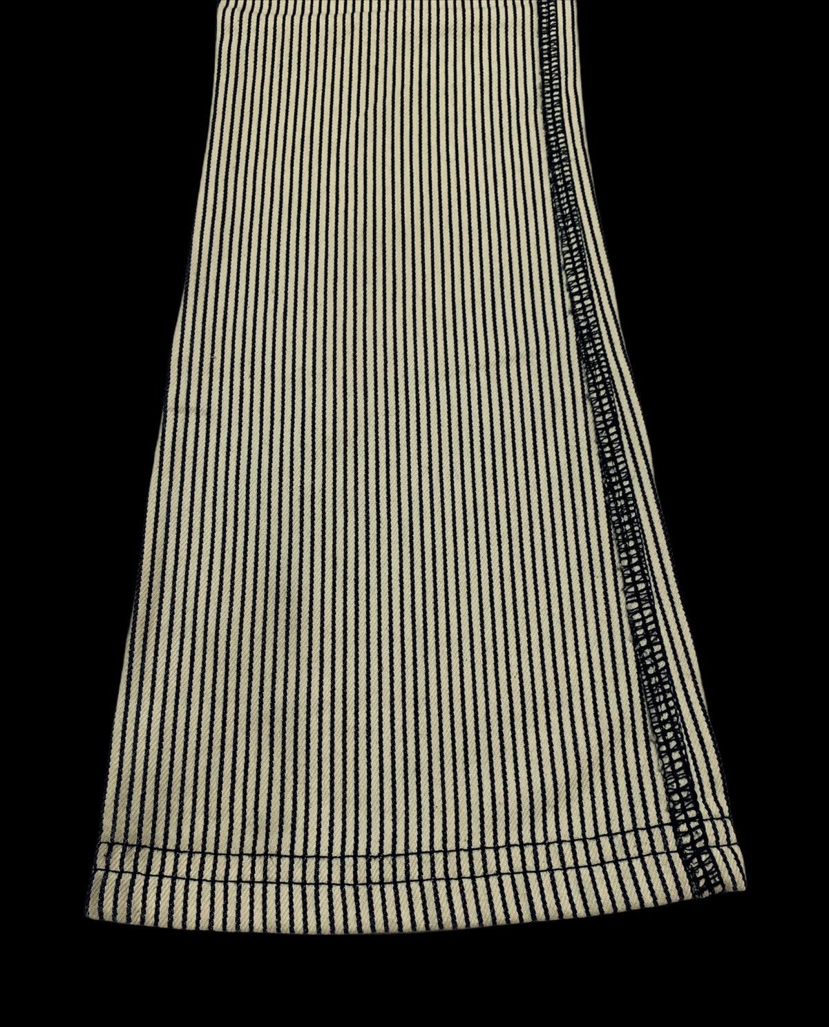 Comme des Garcons Homme Plus 🇯🇵AW03 Comme Des Garcons Striped Flared Pants Jail Prison Size US 26 / EU 42 - 6 Thumbnail