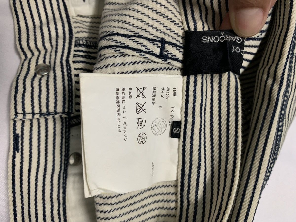 Comme des Garcons Homme Plus 🇯🇵AW03 Comme Des Garcons Striped Flared Pants Jail Prison Size US 26 / EU 42 - 9 Thumbnail