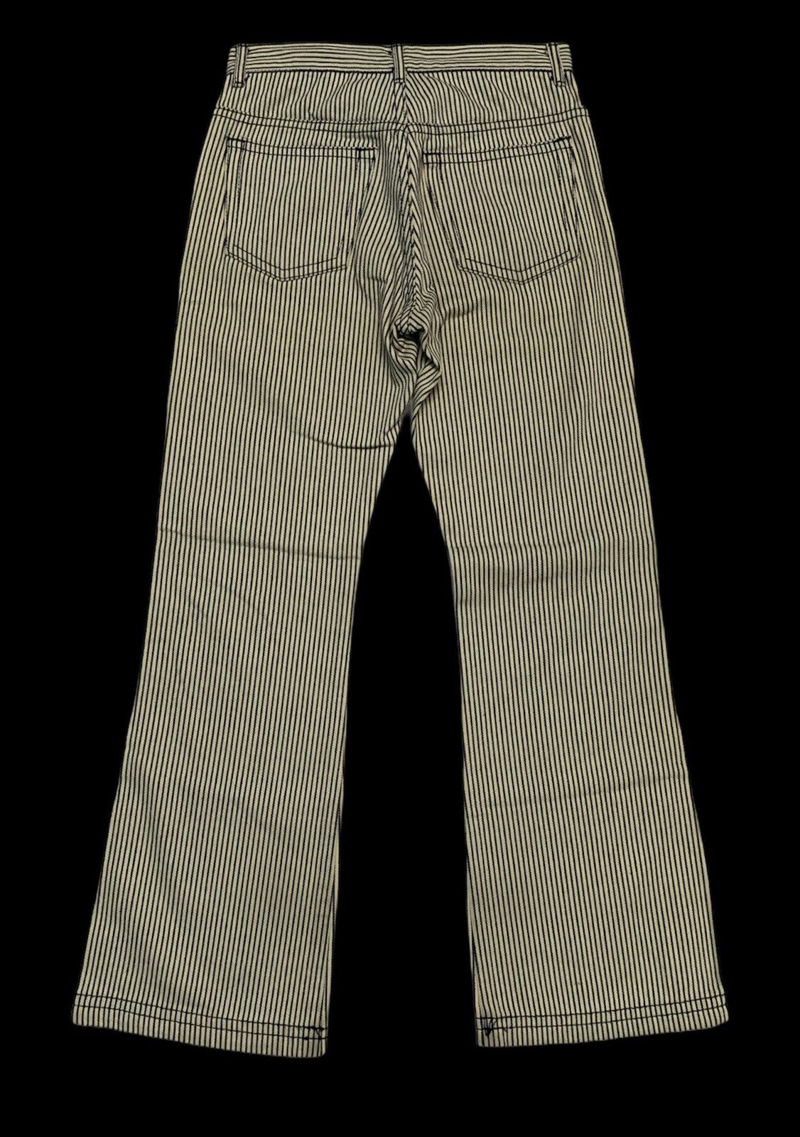 Comme des Garcons Homme Plus 🇯🇵AW03 Comme Des Garcons Striped Flared Pants Jail Prison Size US 26 / EU 42 - 5 Thumbnail