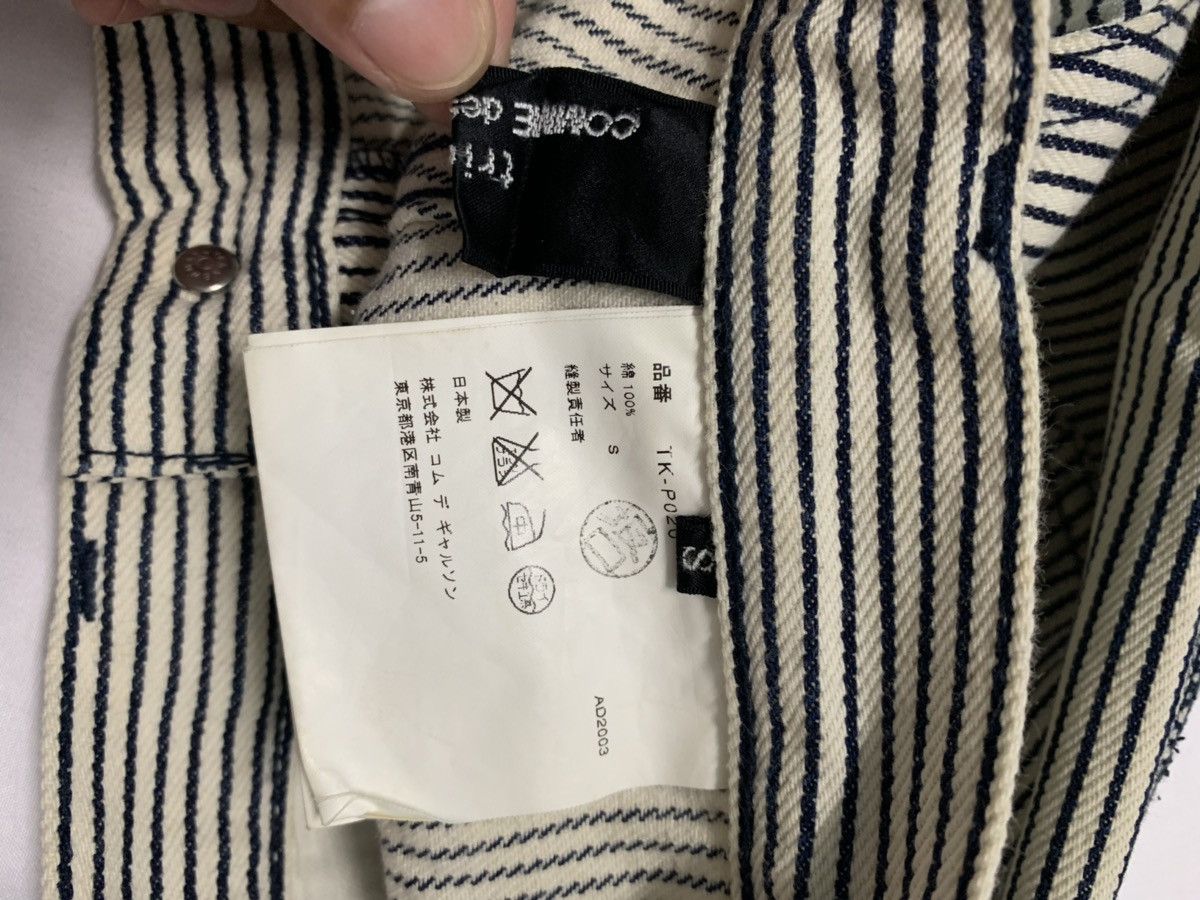 Comme des Garcons Homme Plus 🇯🇵AW03 Comme Des Garcons Striped Flared Pants Jail Prison Size US 26 / EU 42 - 8 Thumbnail